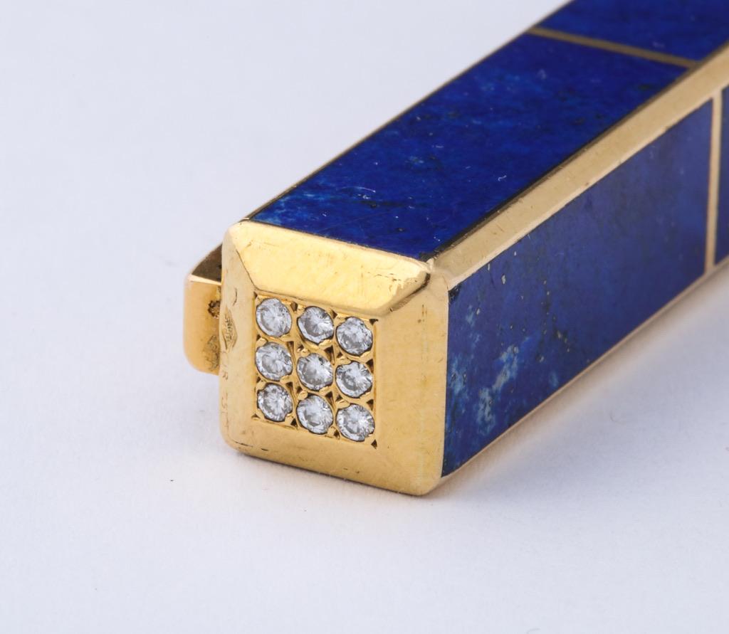 Boucheron Lapis-Lazuli Gold Lighter and Pen Set 4