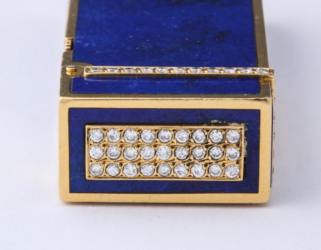 Boucheron Lapis-Lazuli Gold Lighter and Pen Set 7