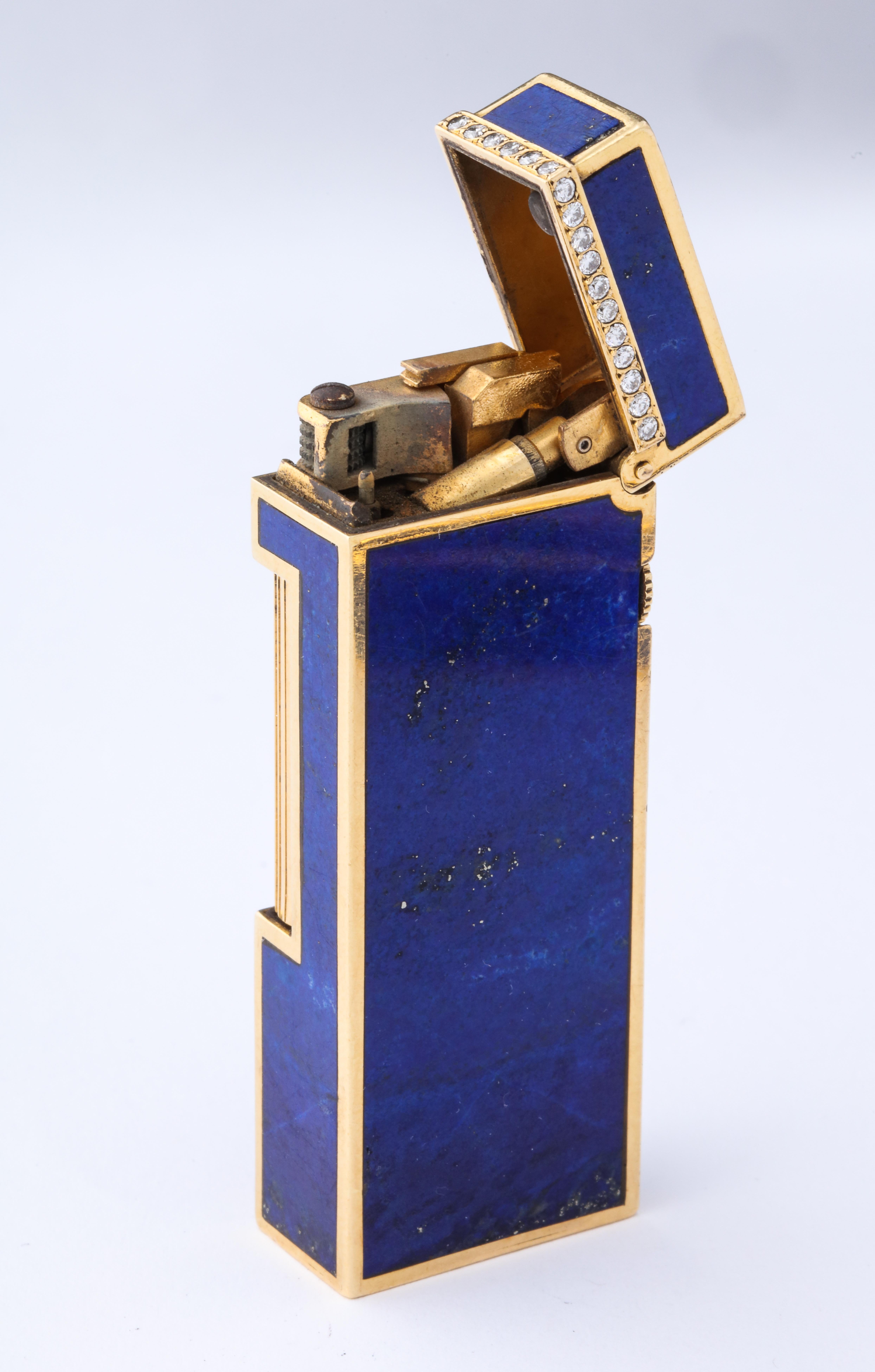 Boucheron Lapis-Lazuli Gold Lighter and Pen Set 9