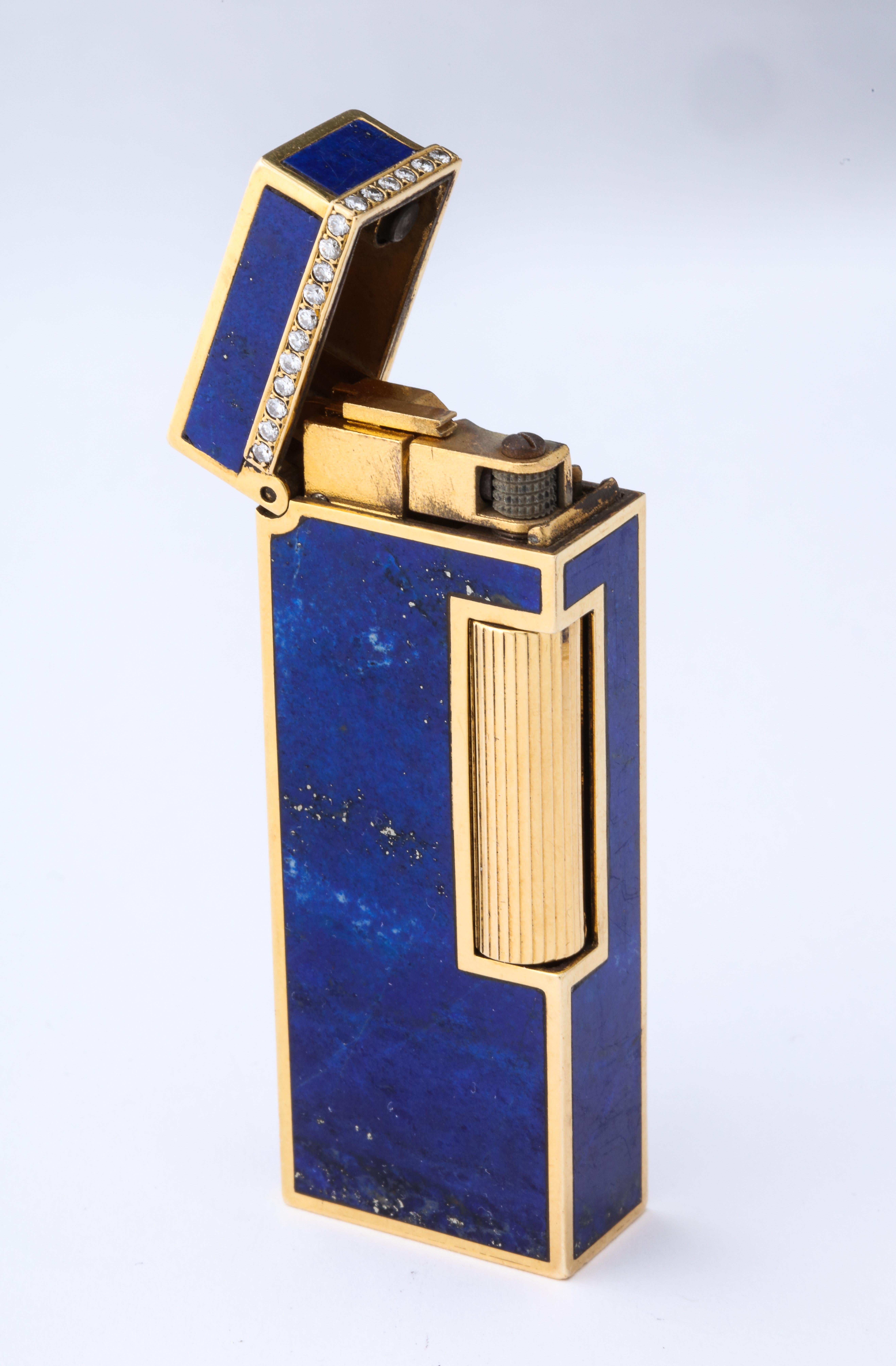 Boucheron Lapis-Lazuli Gold Lighter and Pen Set 10