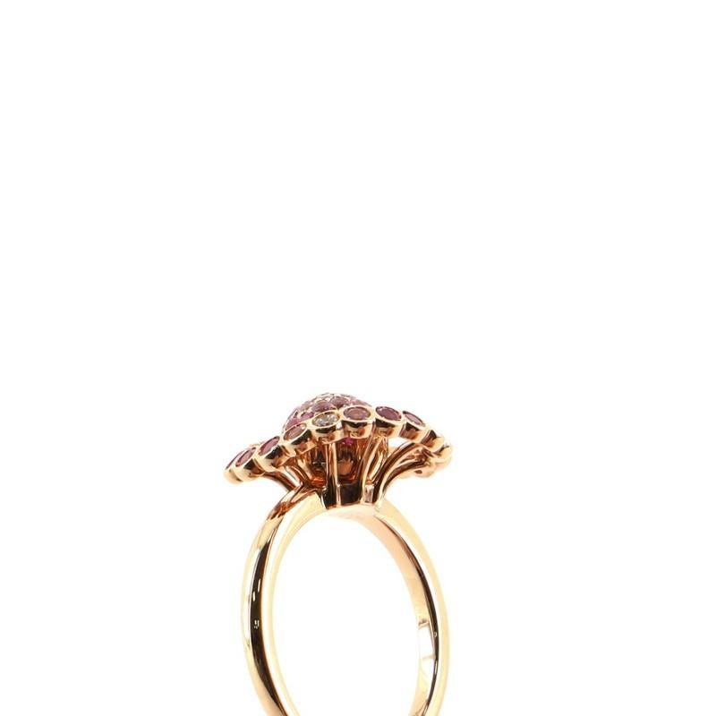 Bague Ma Jolie Boucheron en or rose 18 carats avec saphirs roses et diamants Bon état à New York, NY