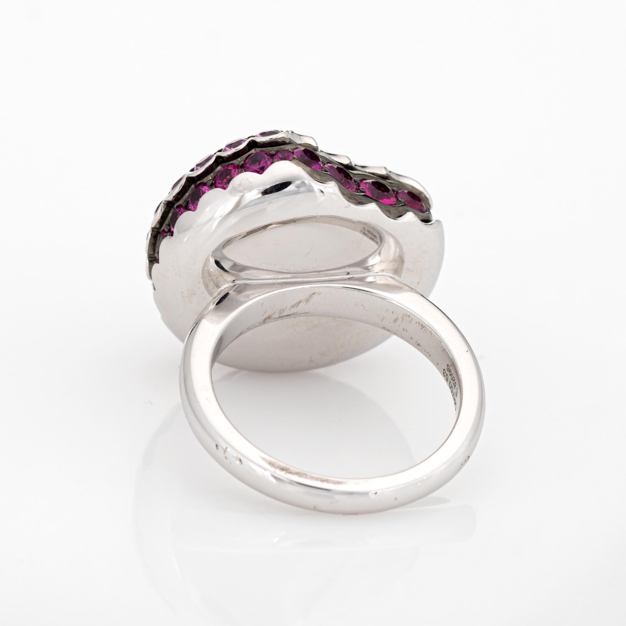Boucheron Macaron Ring Pink Sapphire Ruby Tentation 6.25 Estate Fine Jewelry In Good Condition In Torrance, CA