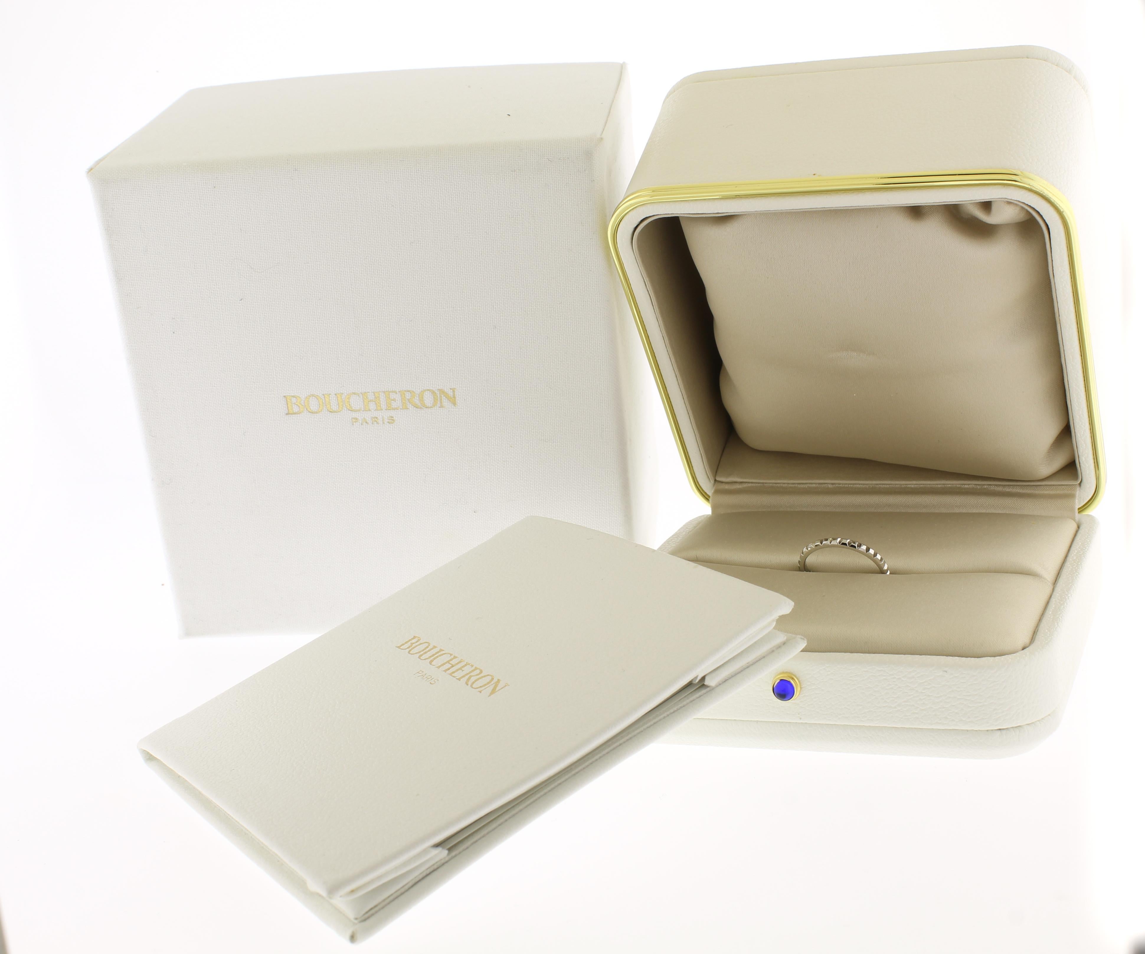 Boucheron Mini Clou de Paris Platinum Ring in vendita 3