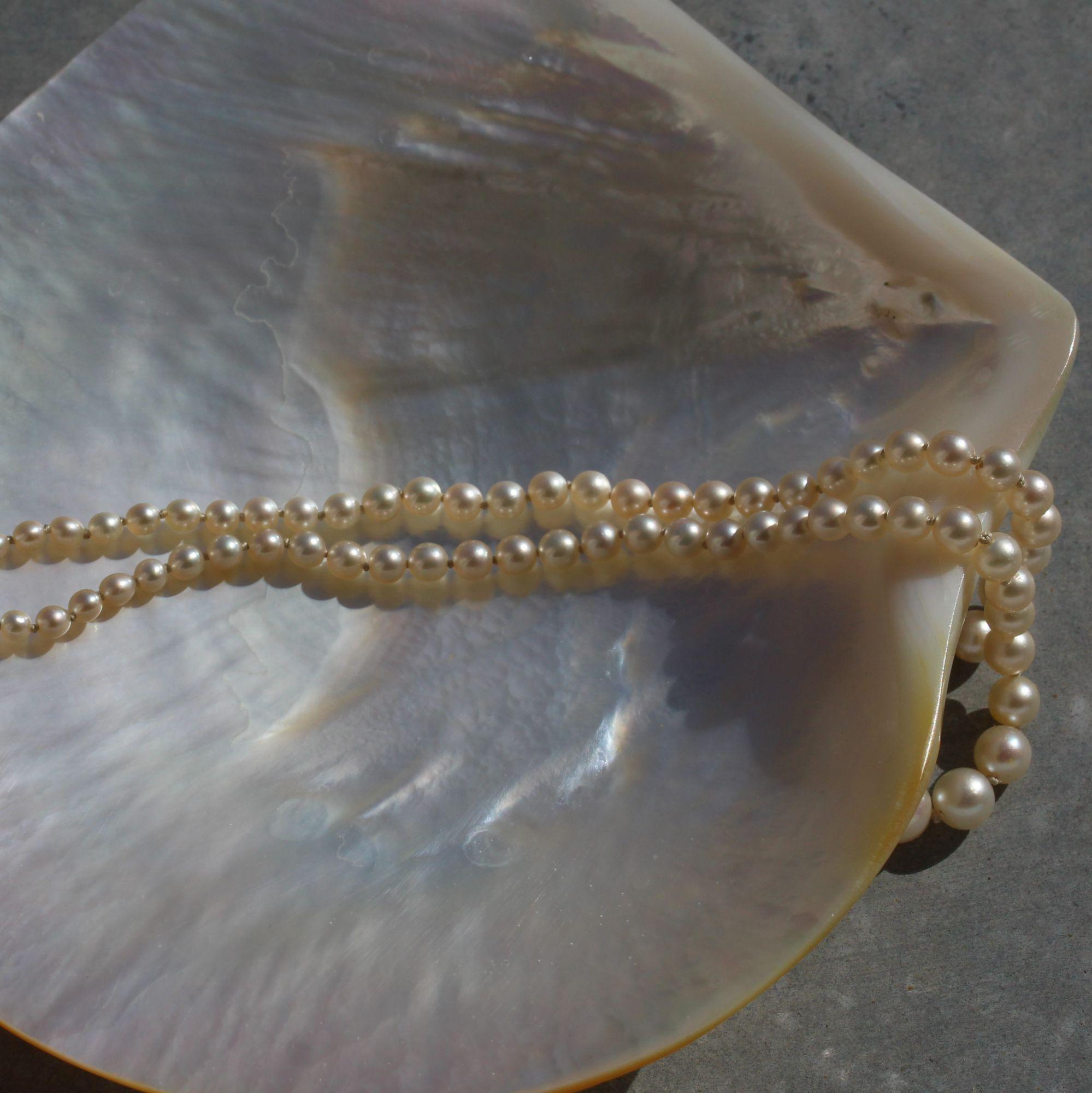 Boucheron Natural Pearl Certified Diamonds 18 Karat White Gold Clasp Necklace 5