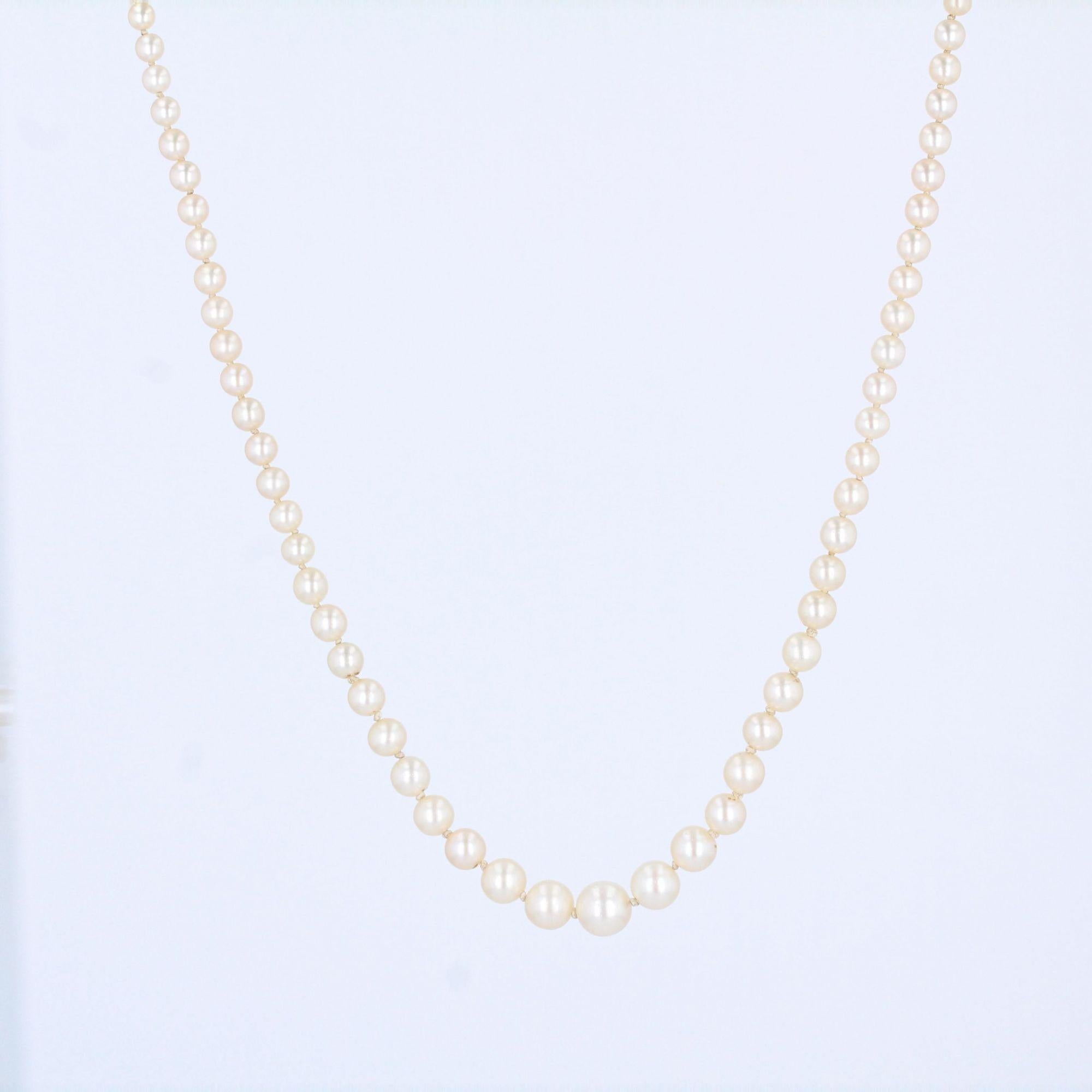 Boucheron Natural Pearl Certified Diamonds 18 Karat White Gold Clasp Necklace 8