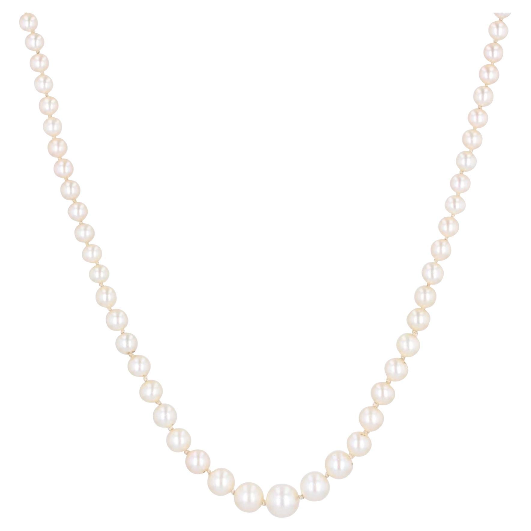 Boucheron Natural Pearl Certified Diamonds 18 Karat White Gold Clasp Necklace