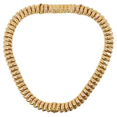 Vintage BOUCHERON Necklace Bracelet "Ondule" in yellow gold, 1940's