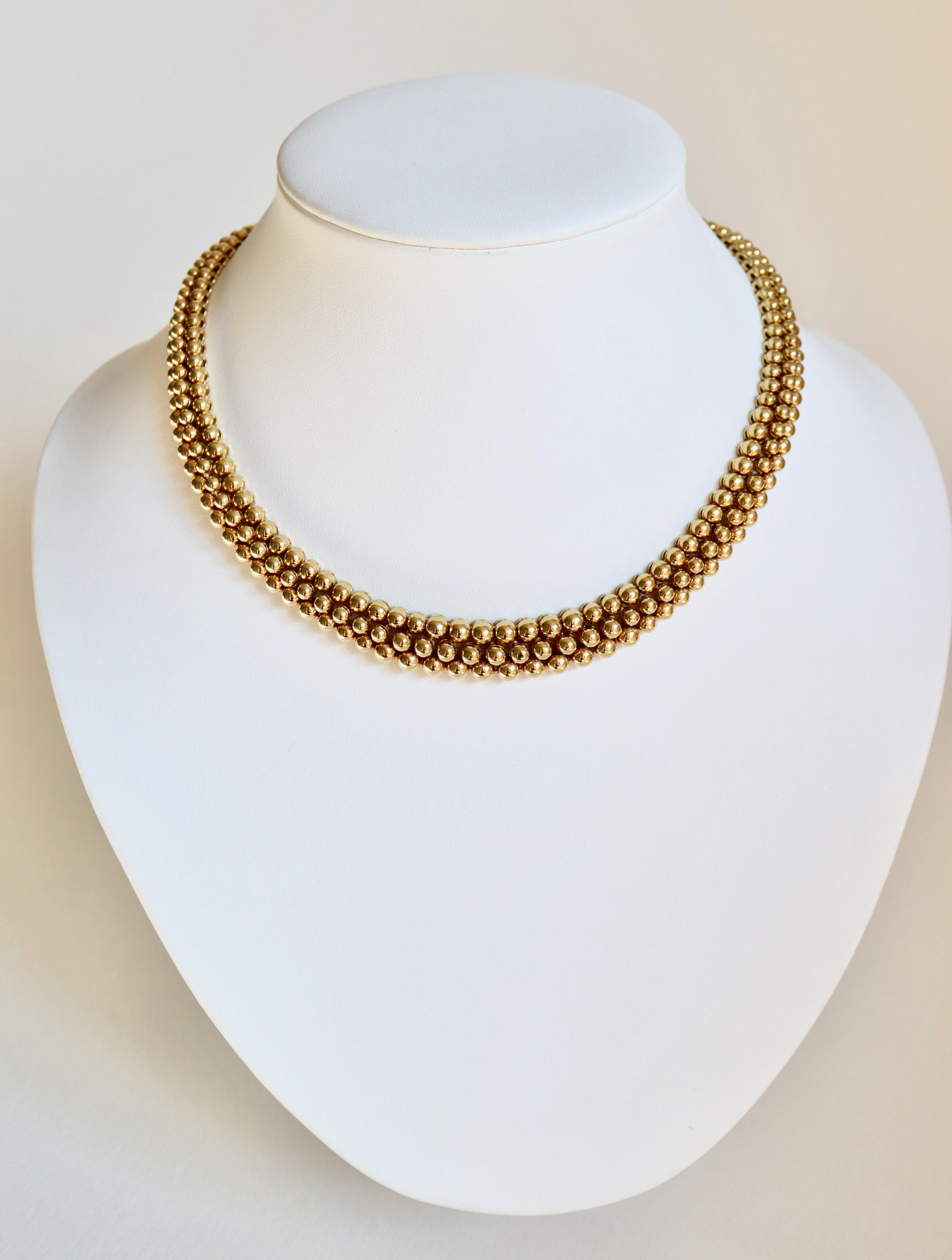 Collana Boucheron in oro giallo 18 carati Palle d'oro in vendita 7
