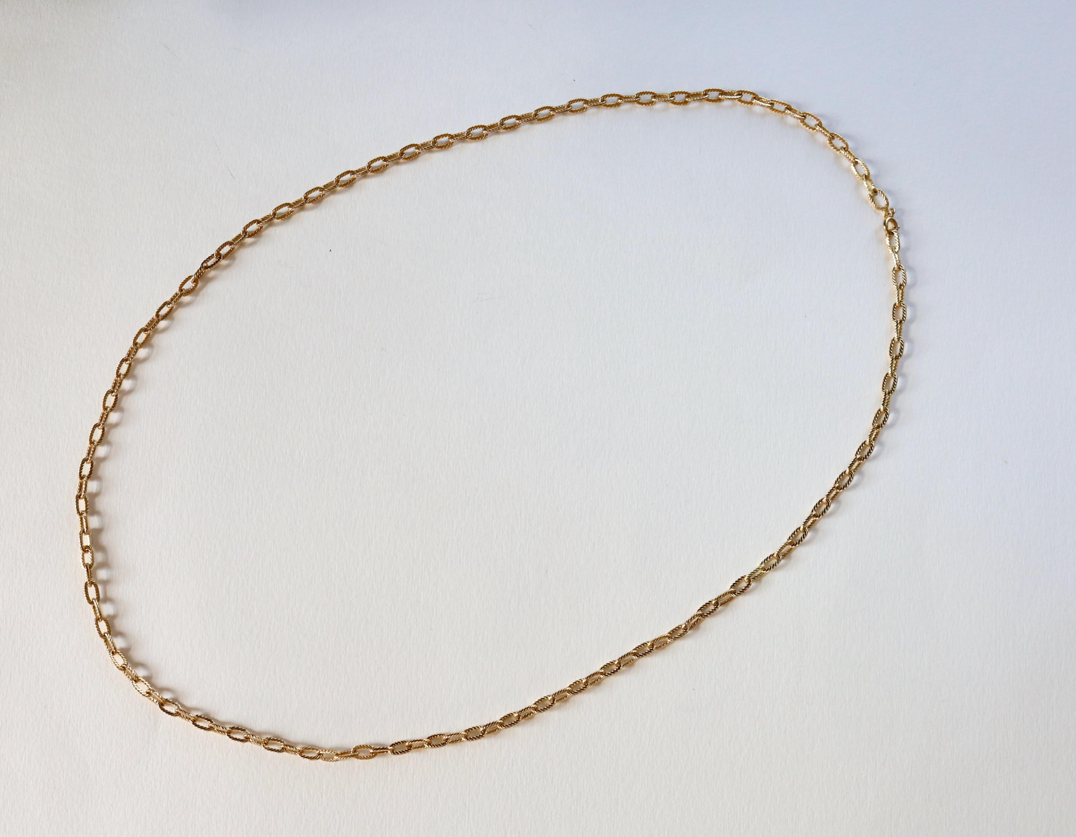 BOUCHERON Halskette Sautoir 18 Karat Gelbgold Lange Halskette 1960 im Zustand „Gut“ im Angebot in Paris, FR