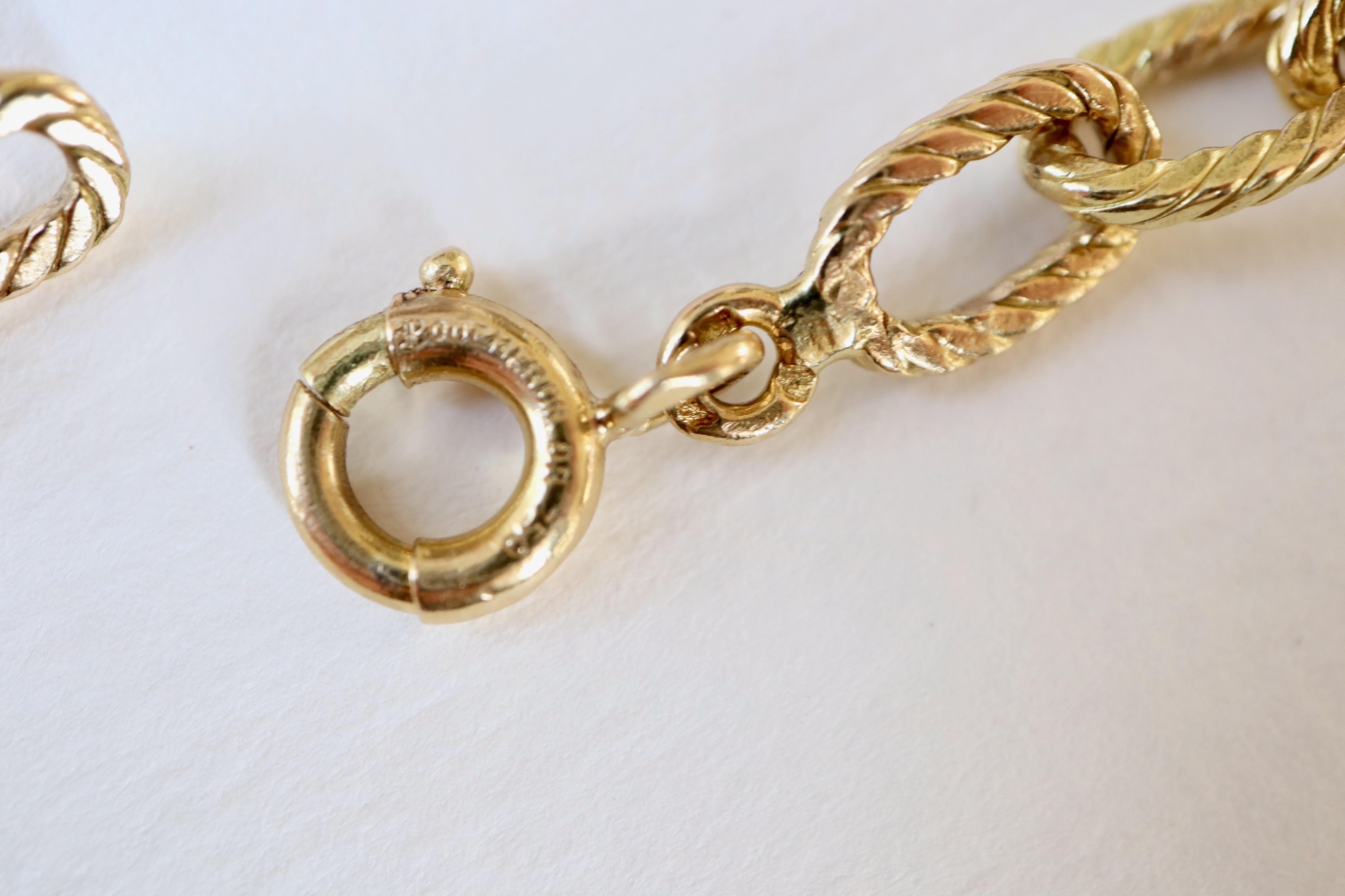 BOUCHERON Halskette Sautoir 18 Karat Gelbgold Lange Halskette 1960 im Angebot 3