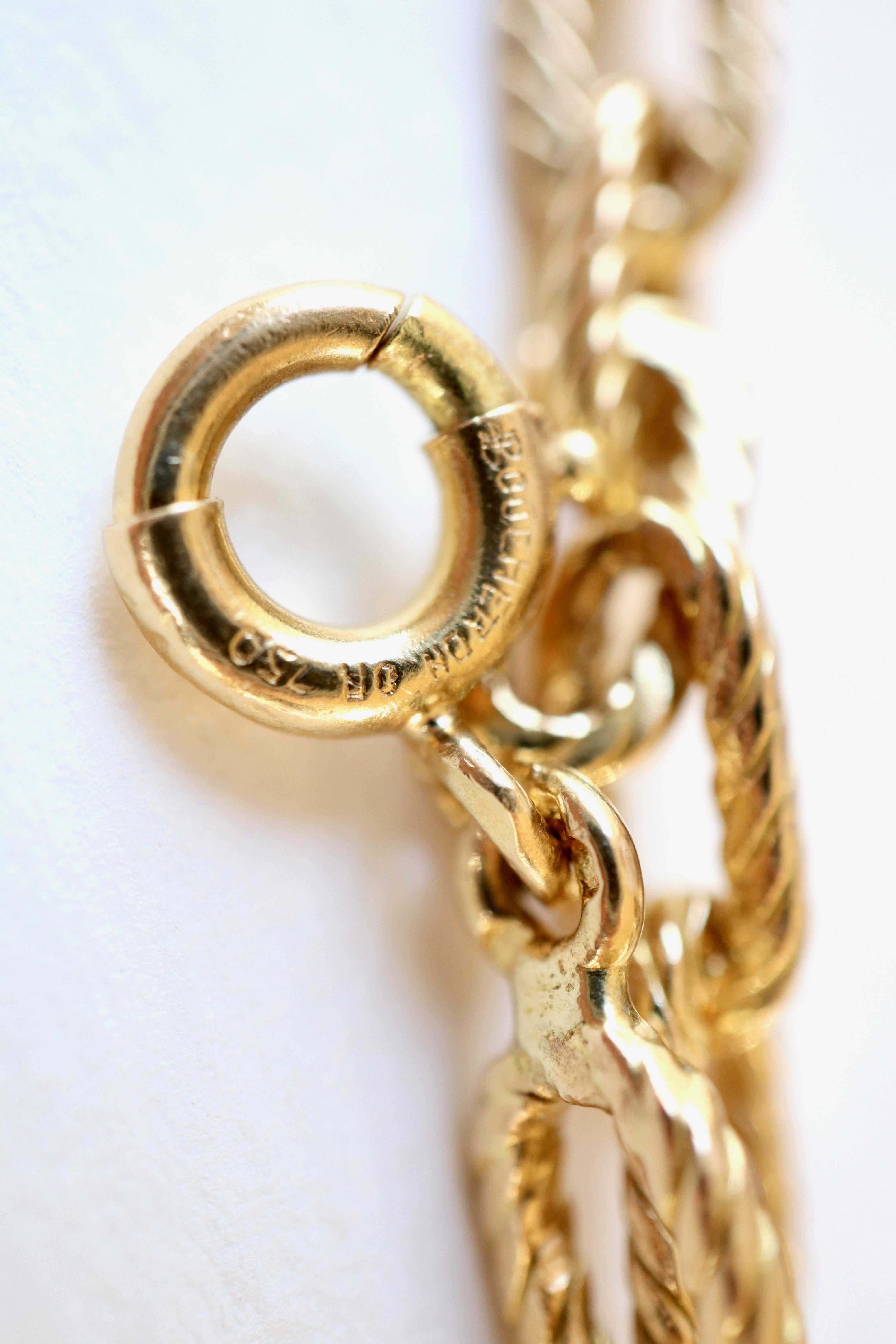 BOUCHERON Halskette Sautoir 18 Karat Gelbgold Lange Halskette 1960 im Angebot 4