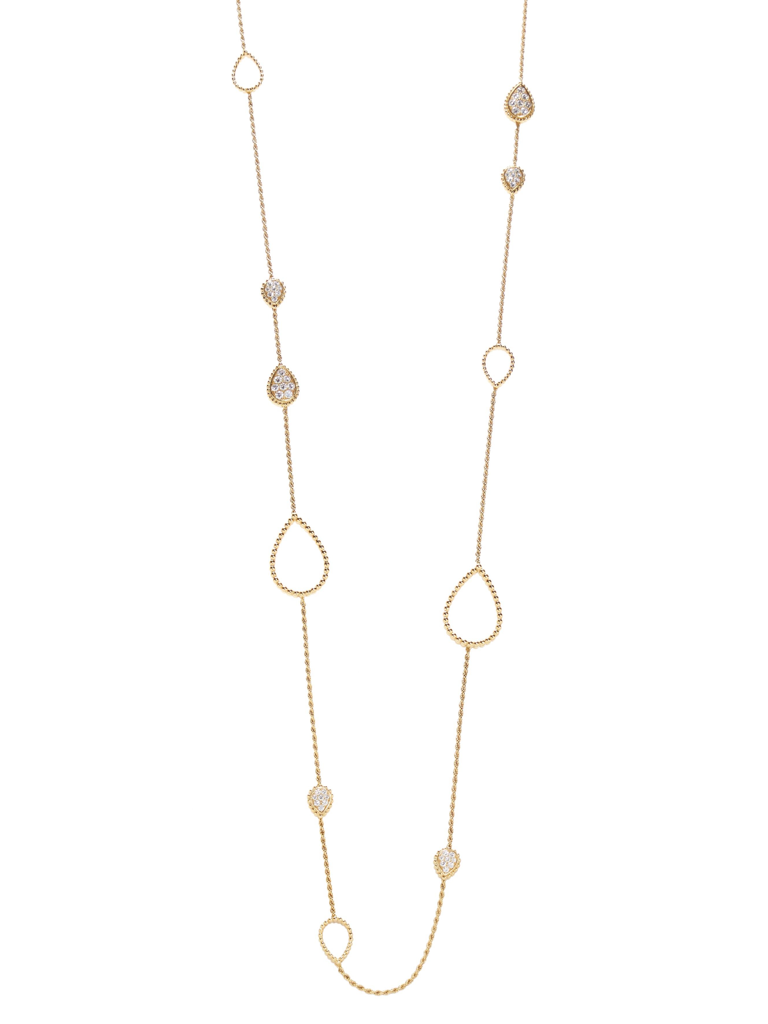 Boucheron Necklace Yellow Gold and Diamonds from the Serpent Boheme  Collection For Sale at 1stDibs | boucheron necklace price, boucheron long  necklace