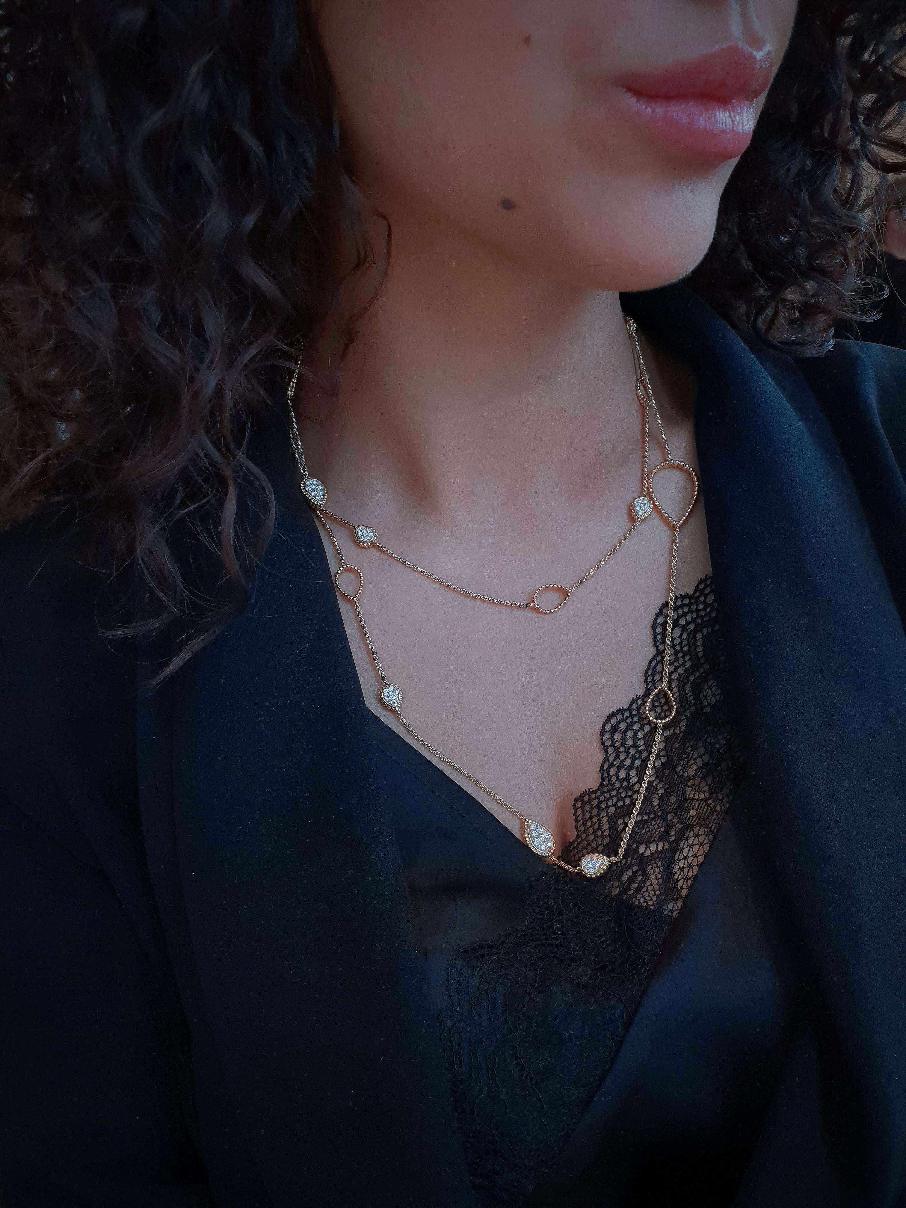  Boucheron Collier en or jaune et diamants de la collection Serpent Boheme Pour femmes 