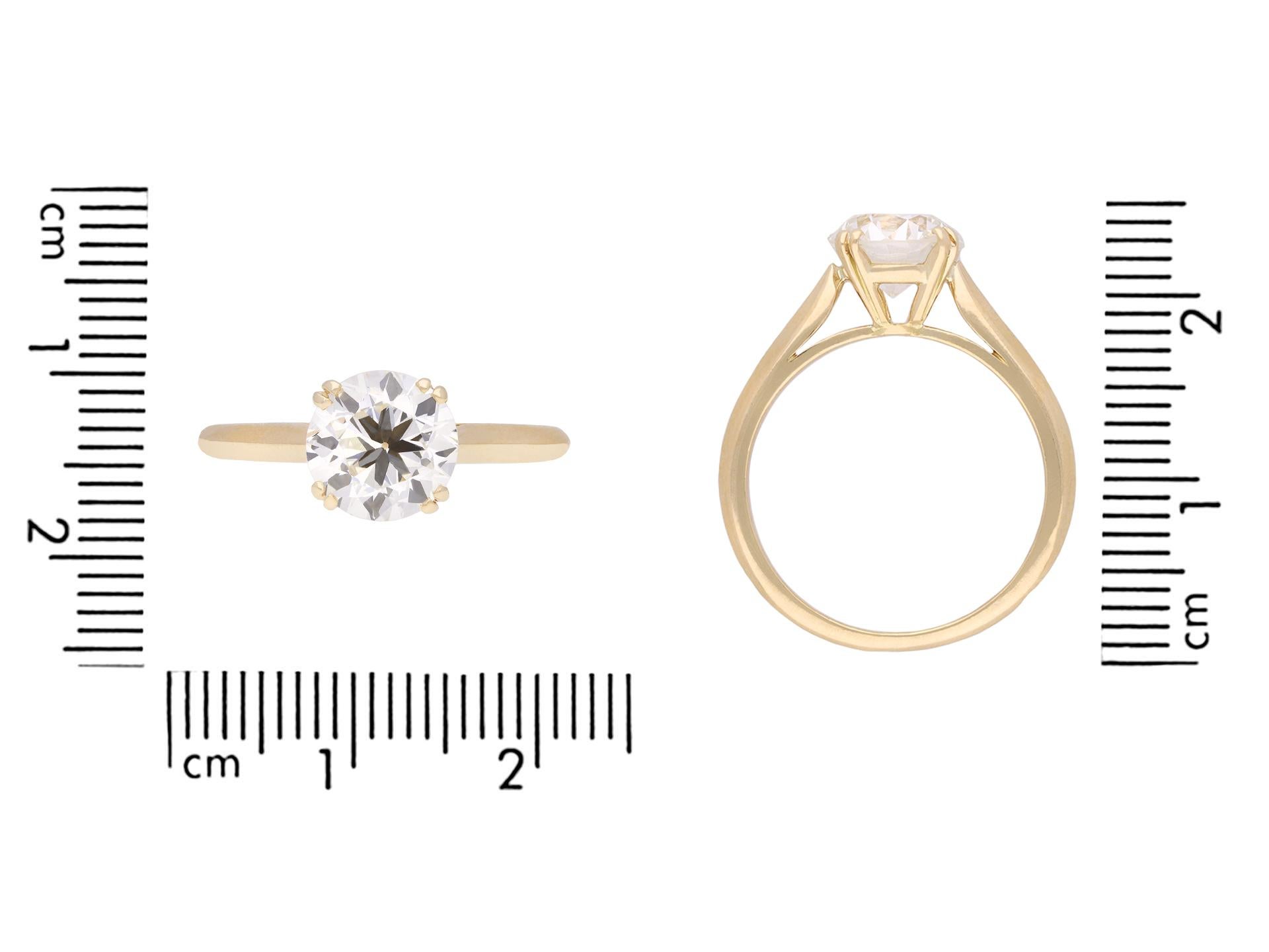 Boucheron 2,04 Karat Diamant-Verlobungsring, französisch, um 1960. im Zustand „Gut“ im Angebot in London, GB