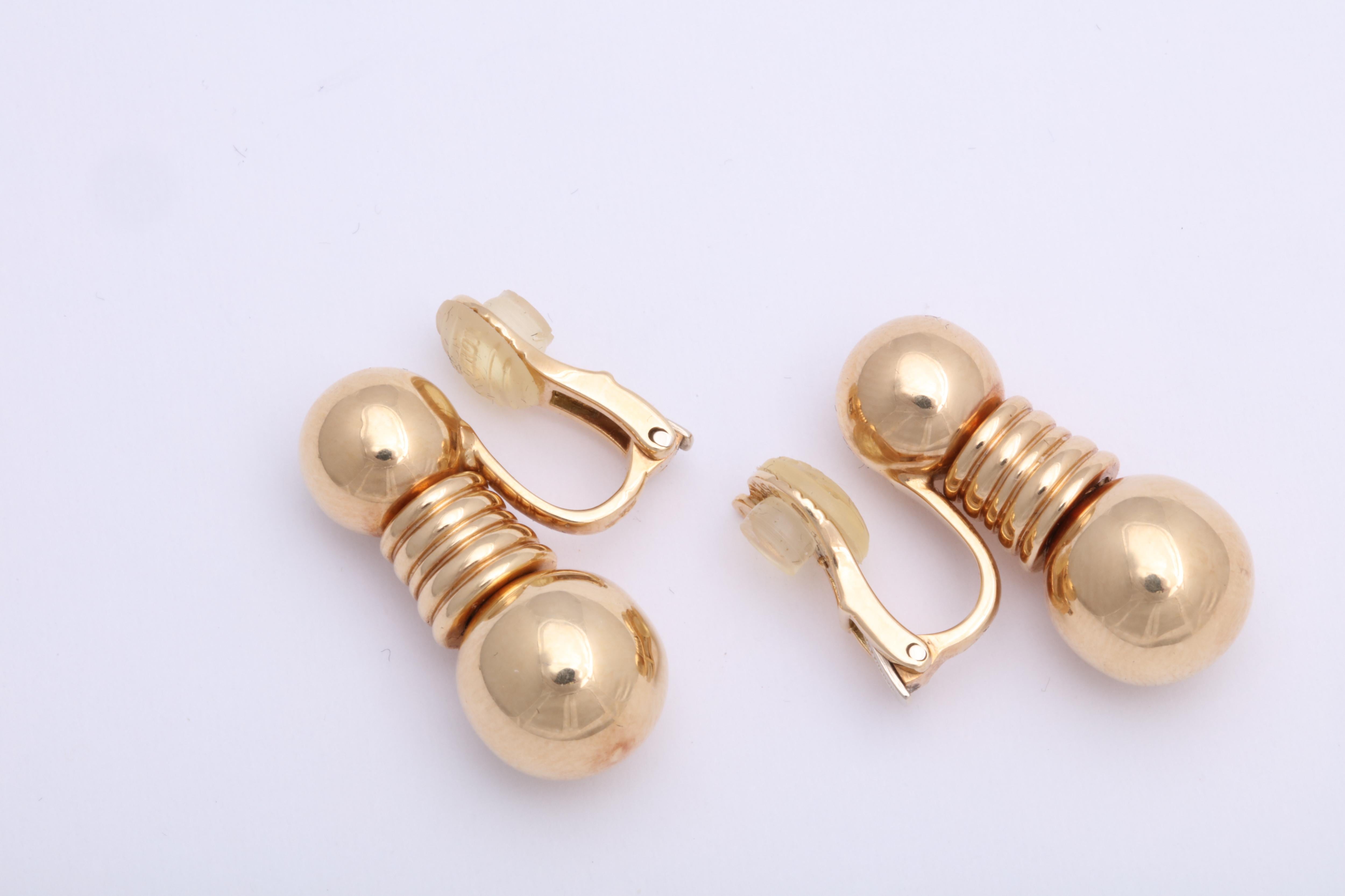 Contemporary Boucheron Omega Back Clip-On Rose Gold Earrings