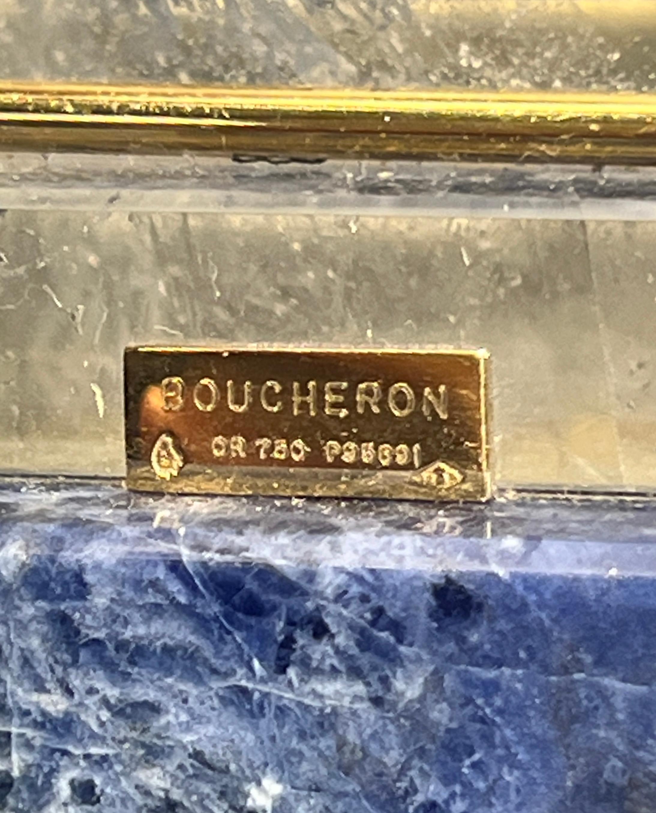 Boucheron Paire d'obélisques en cristal de roche et or Excellent état - En vente à New York, NY