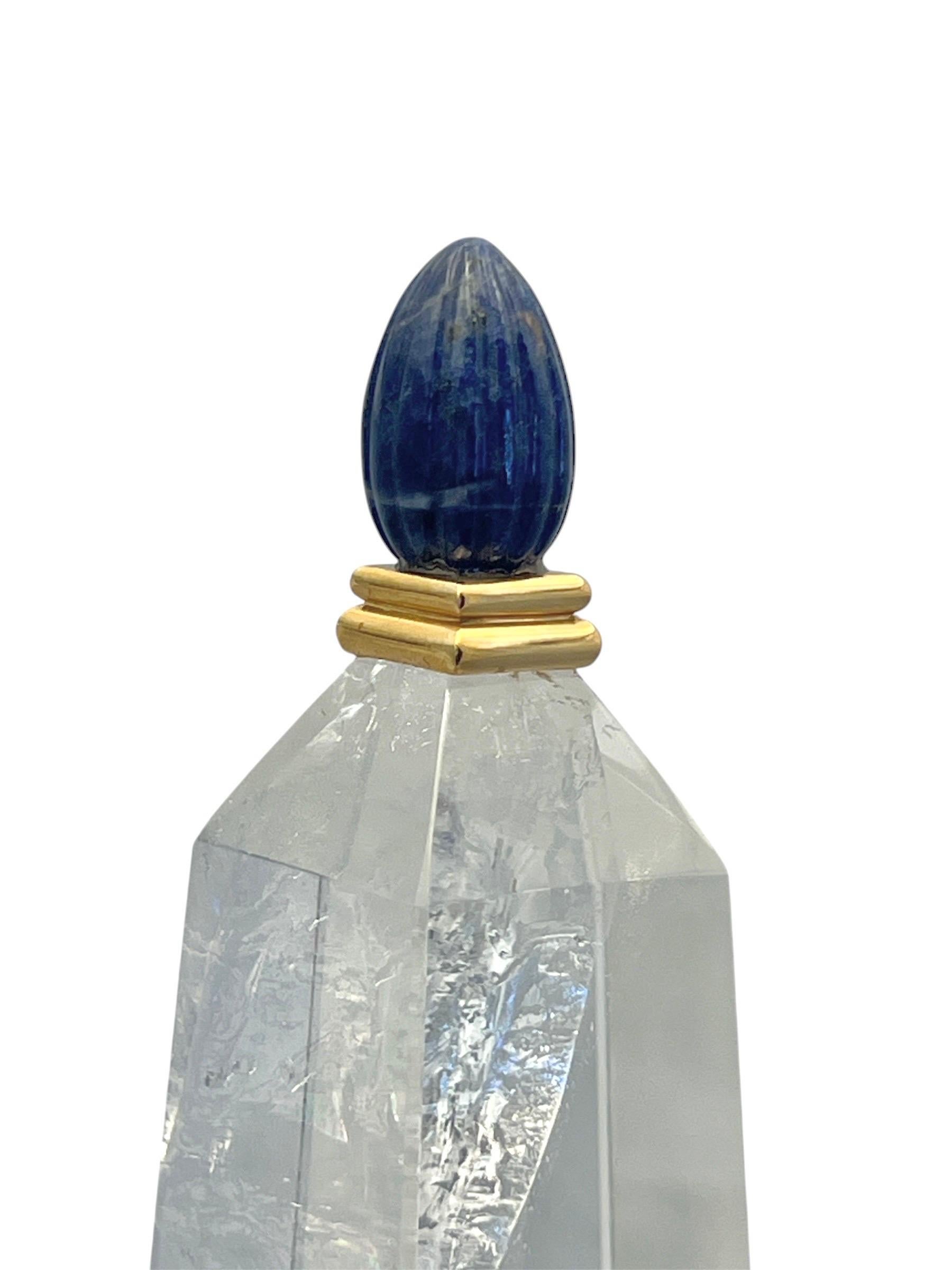 Boucheron Paire d'obélisques en cristal de roche et or en vente 4