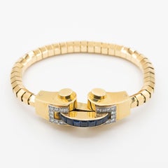 Boucheron París 18 Quilates 2,70 Zafiro 1,50 Quilates Diamante Pulsera Caja Original