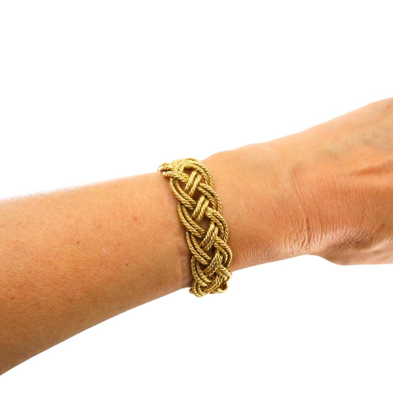 Boucheron Paris - Bracciale in corda intrecciata in oro 18 carati In condizioni buone in vendita a Beverly Hills, CA