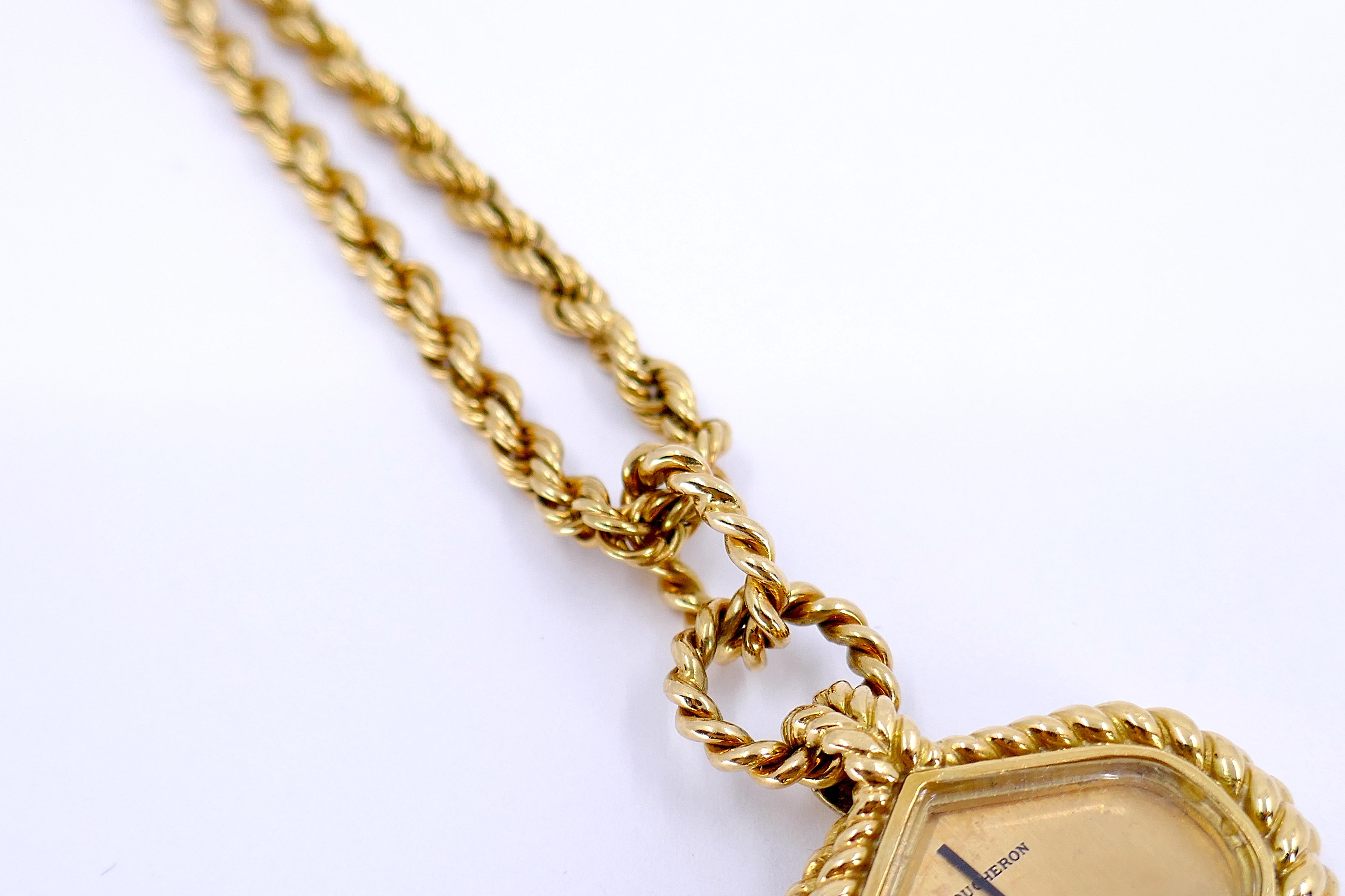Boucheron Paris 18 Karat Gold geflochtene Uhr im Zustand „Gut“ im Angebot in Beverly Hills, CA
