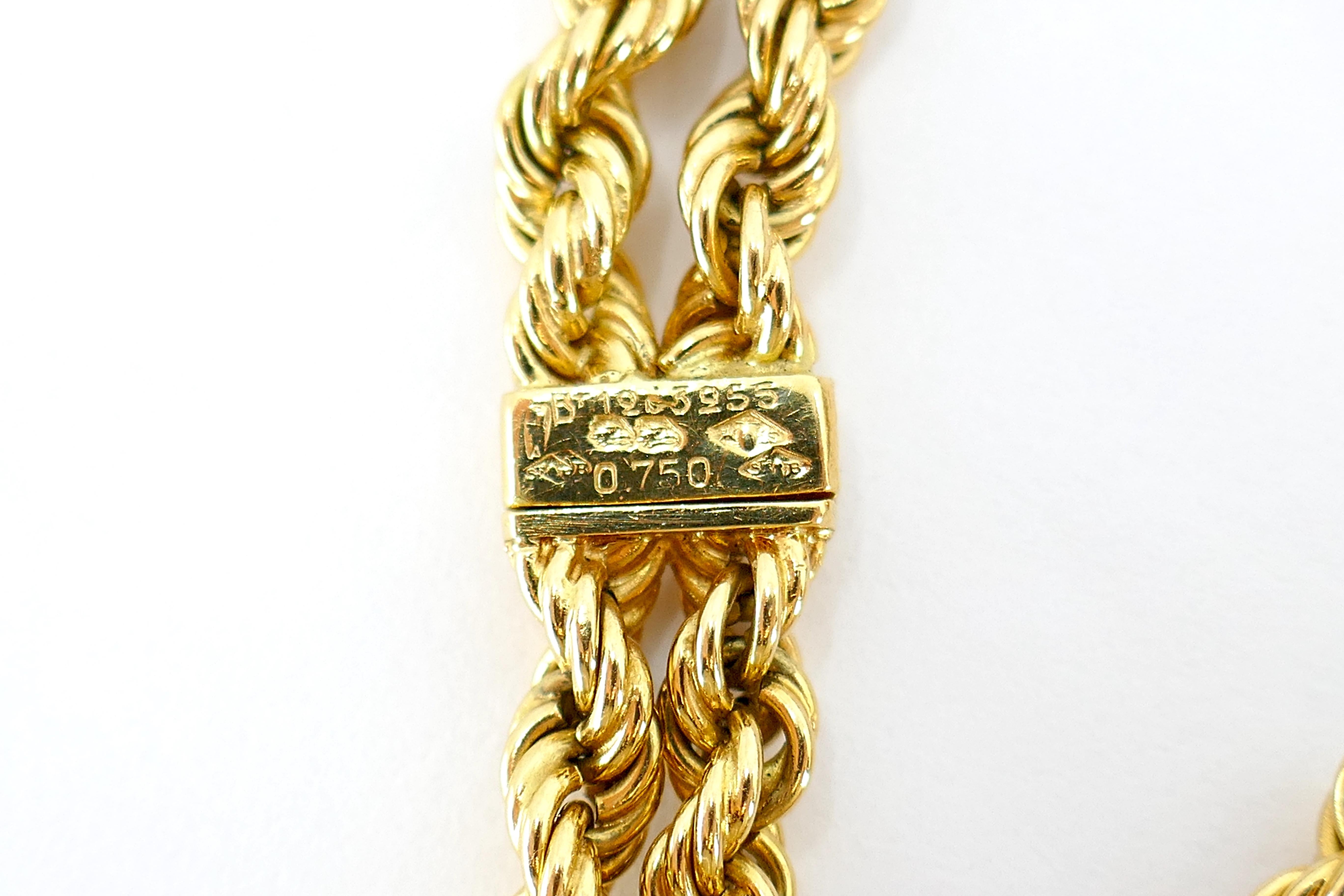 Boucheron Paris 18k Gold Braided Watch For Sale 2