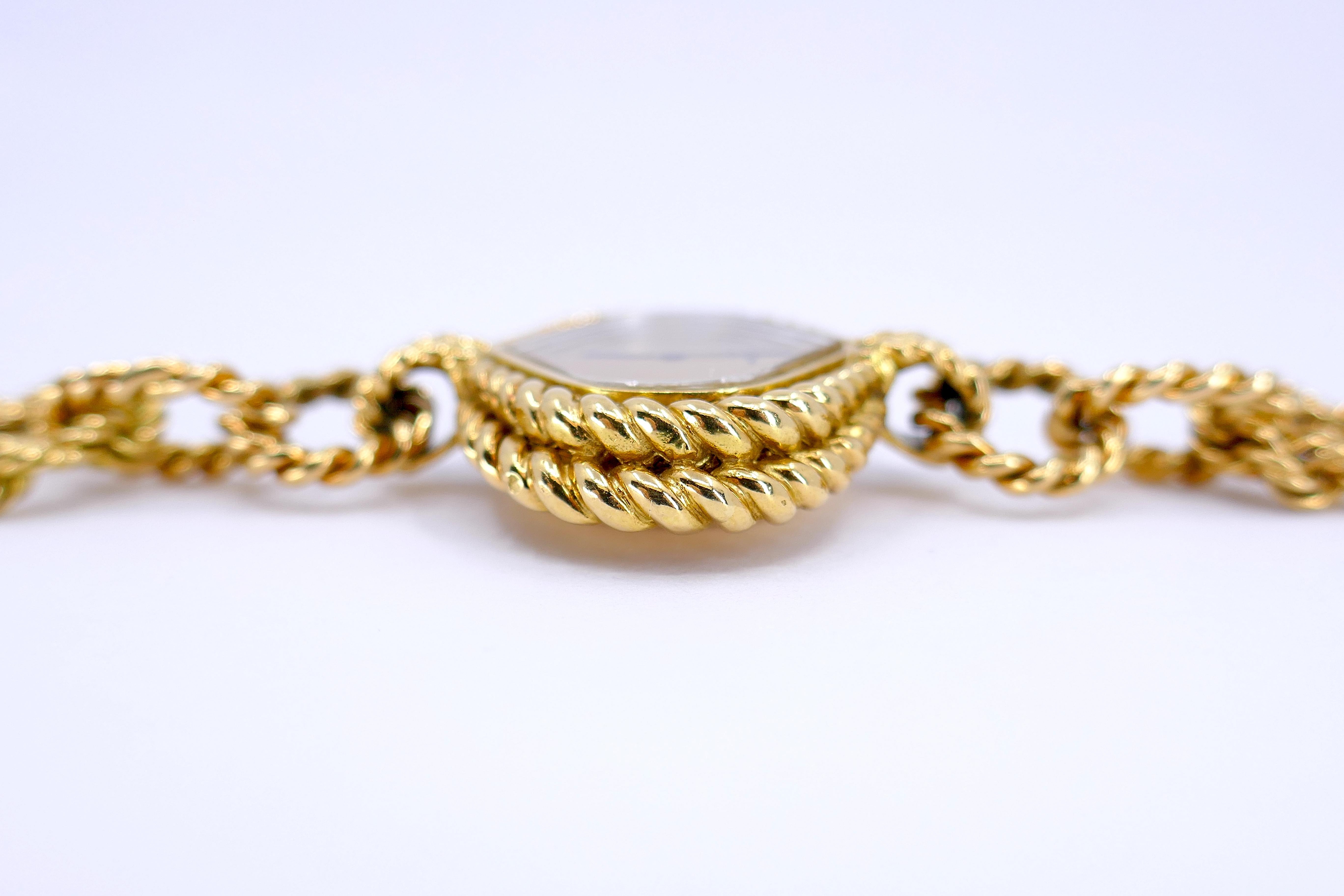 Boucheron Paris 18k Gold Braided Watch For Sale 4