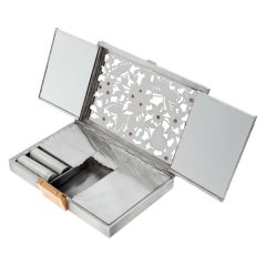 Boucheron, Paris, 18k Rose Gold, Sterling Silver & Rubies Butterflies Minaudière