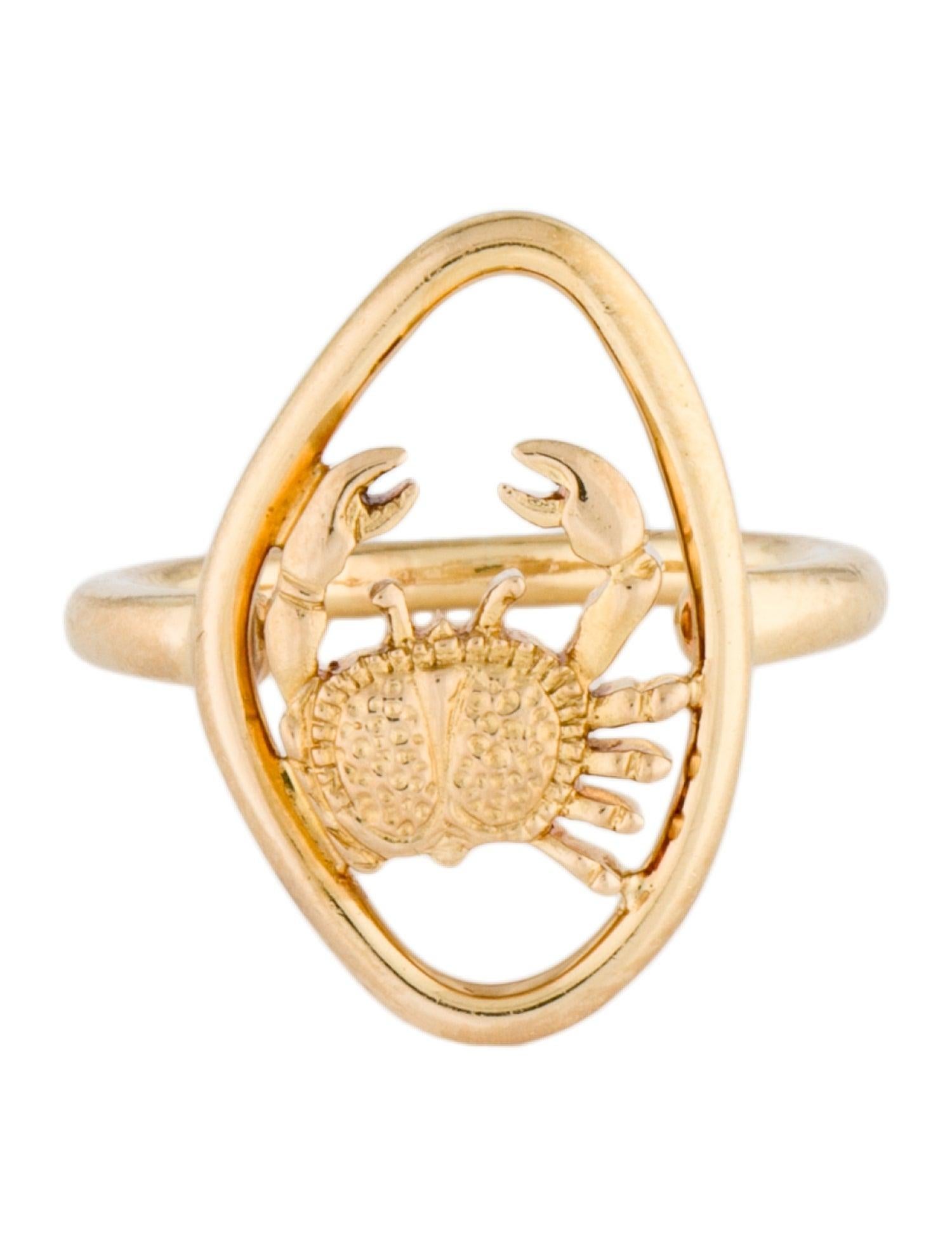 gold crab ring