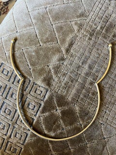 BOUCHERON PARIS 18k Yellow Gold Wire Choker Necklace Vintage Circa 1970s