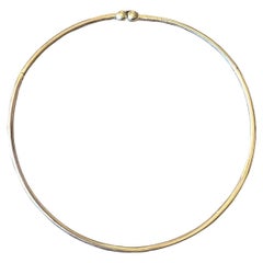 BOUCHERON PARIS 18k Yellow Gold Wire Choker Necklace Vintage Circa 1970s