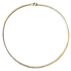 BOUCHERON PARIS 18k Yellow Gold Wire Choker Necklace Vintage Circa 1970s