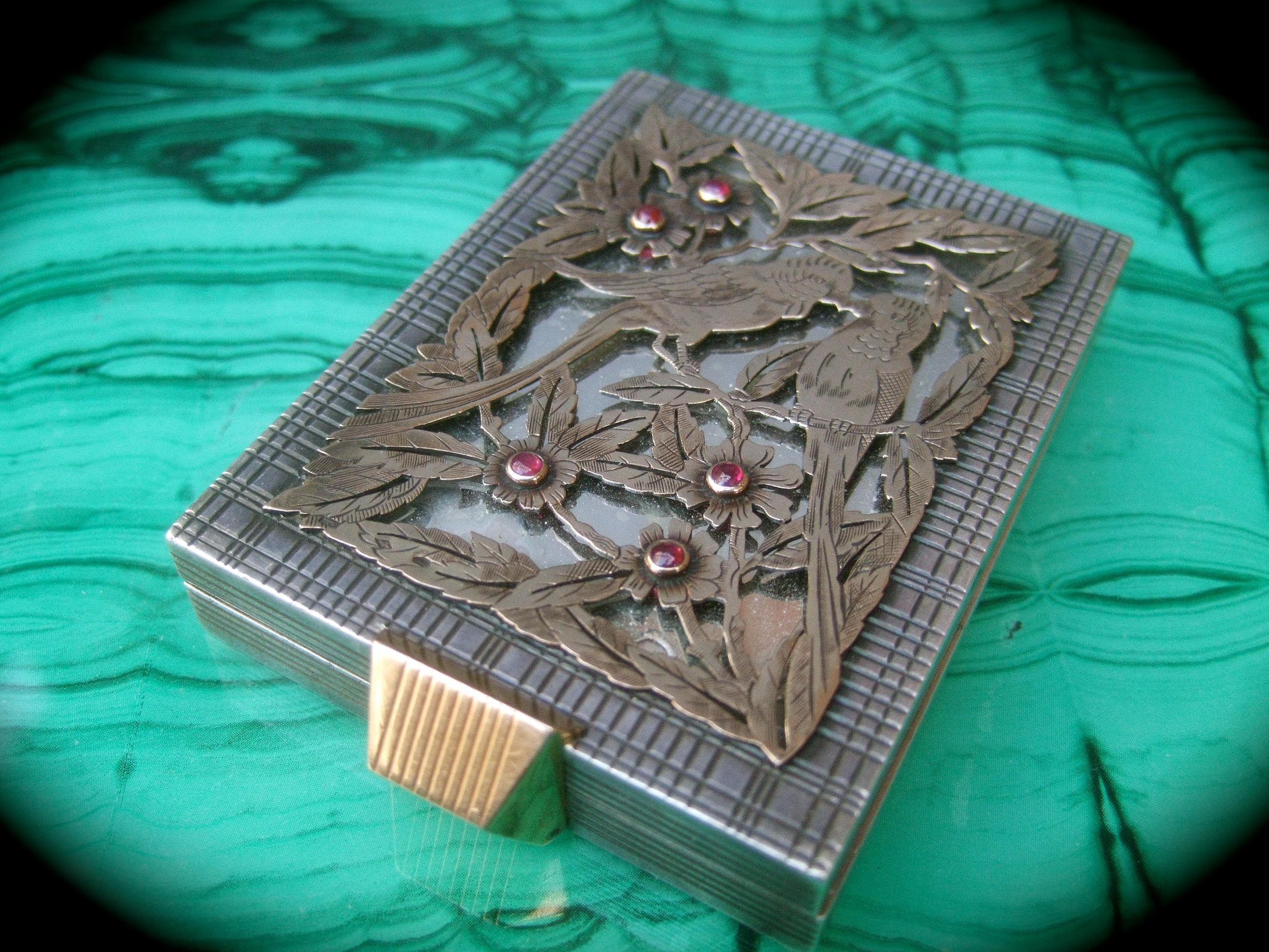 Boucheron Paris 1940s Art Deco Sterling Ruby Collana Compact in vendita 5
