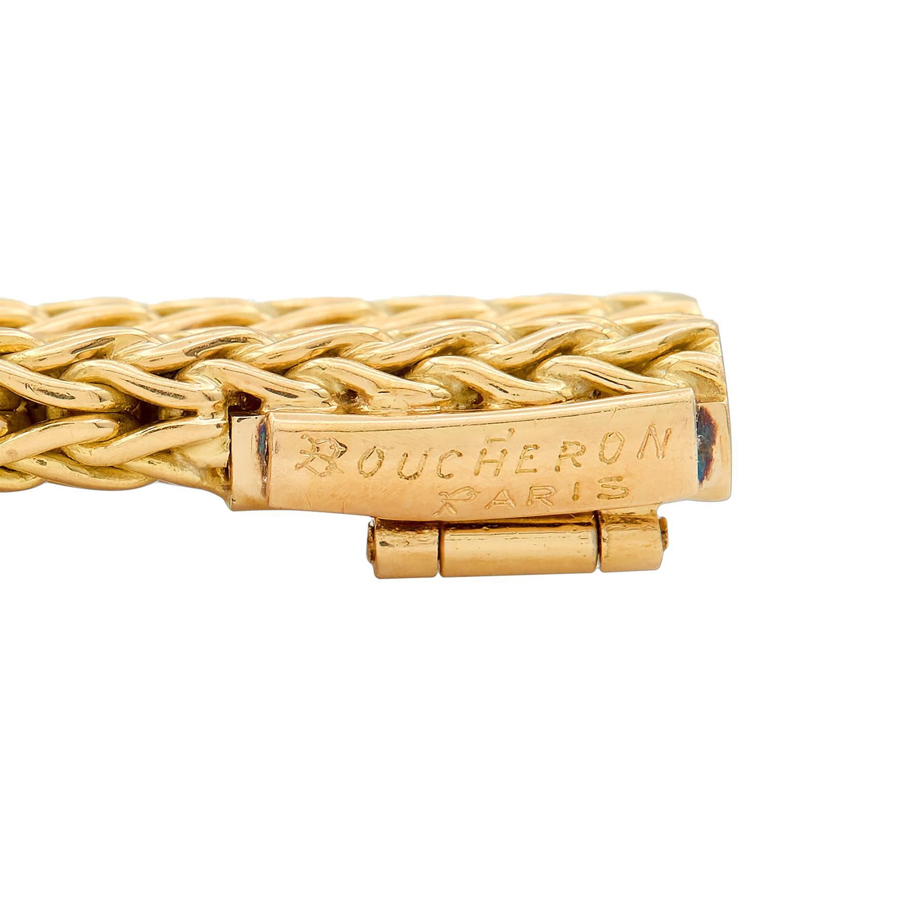 Boucheron Paris 1950's Sapphire Diamond 18K Yellow Gold Platinum Tassel Necklace en vente 5