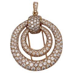 BOUCHERON Paris 1960 Convertible Pendant In 18Kt Gold & 21.96 Cts In Diamonds
