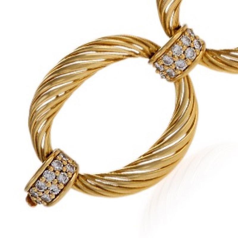 Boucheron Paris 1960s Diamond and Gold Link Bracelet In Excellent Condition In New York, NY