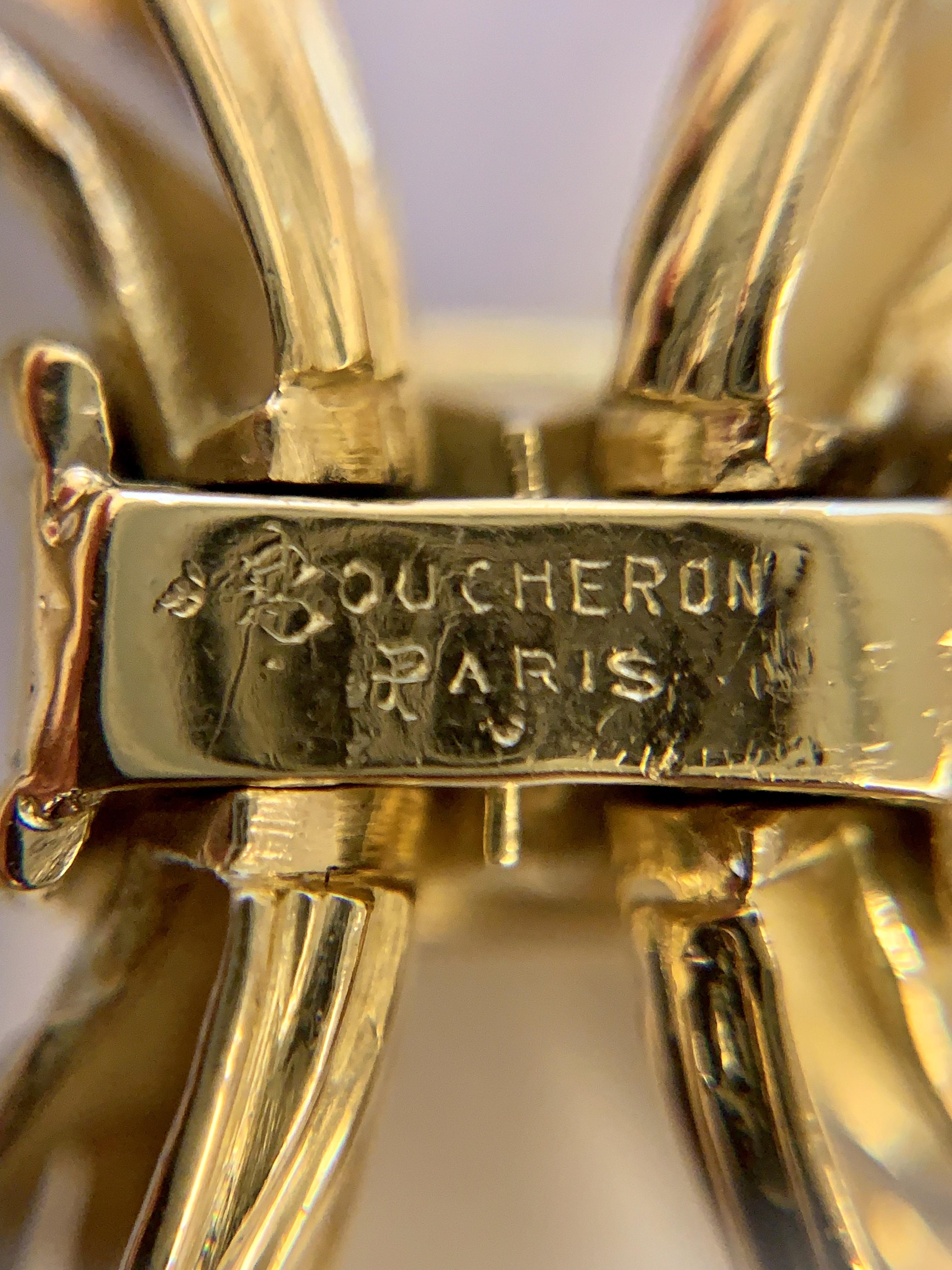 Women's Boucheron Paris 1960s Diamond and Gold Link Bracelet