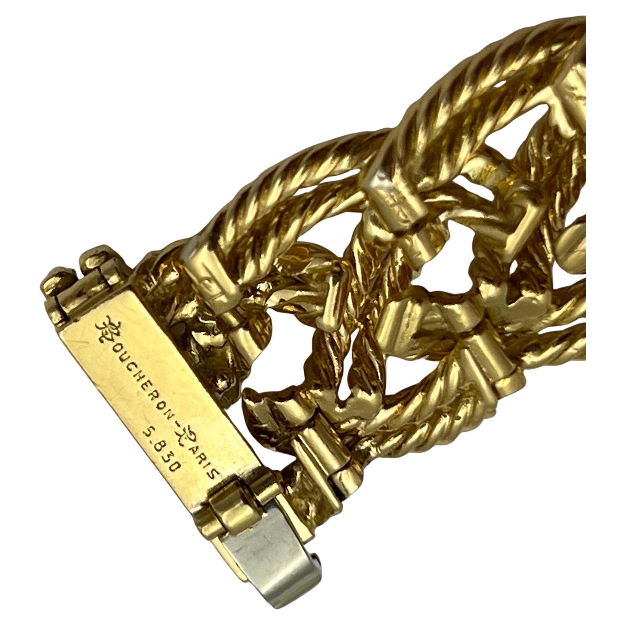 Boucheron Paris 1960s Rubis Saphir Emeraude Diamant Bracelet Excellent état - En vente à Palm Beach, FL