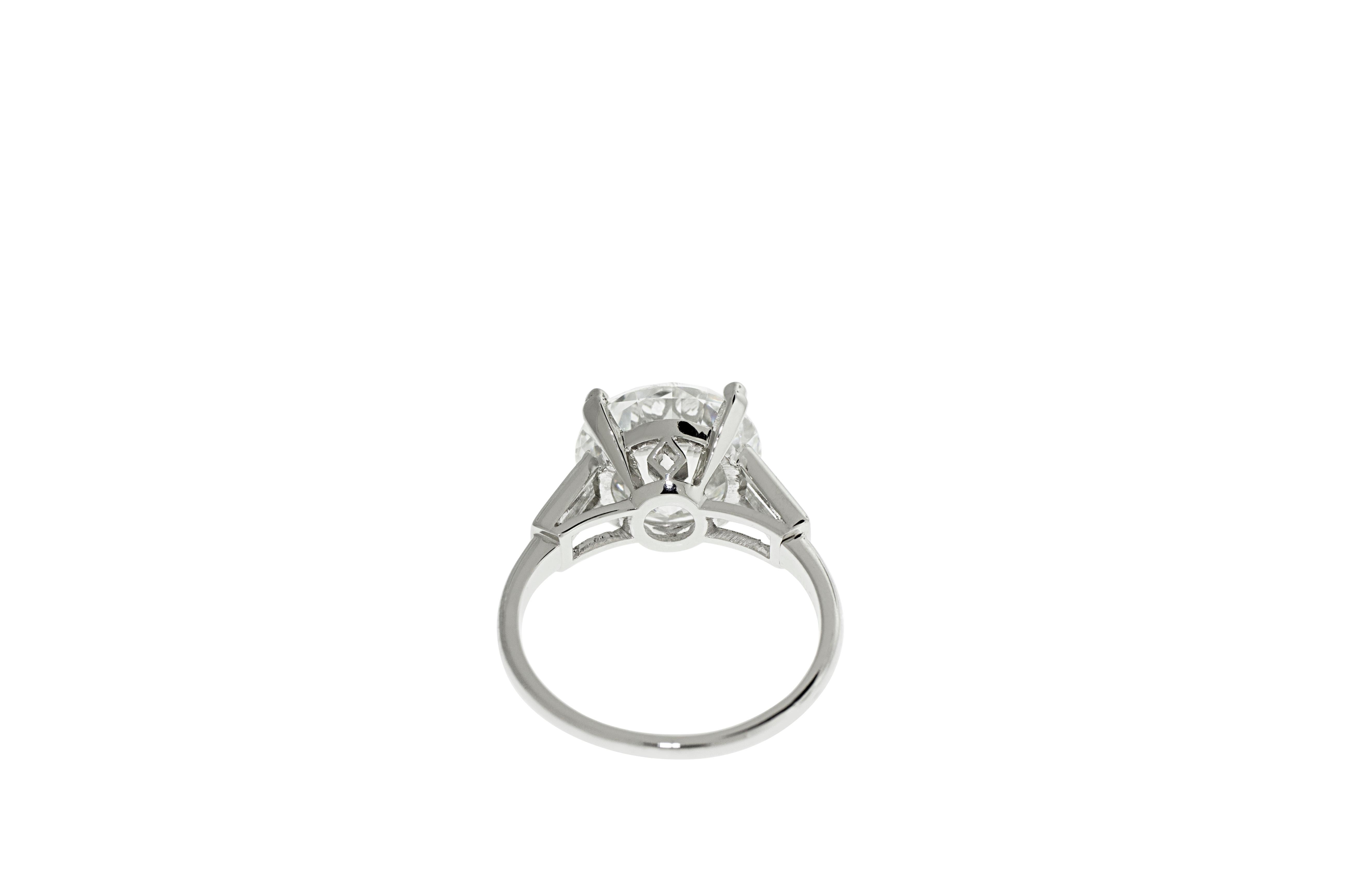 Round Cut Boucheron Paris 4.76 Carat GIA Certified Round Brilliant Engagement Ring