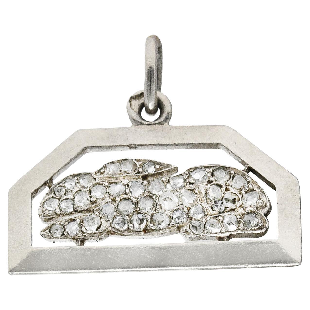 Boucheron Paris Art Deco Diamond Platinum Rabbit Charm