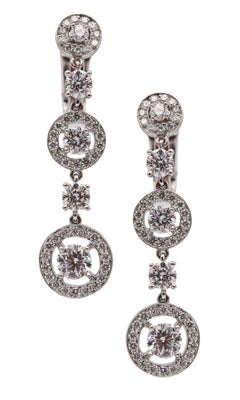 BOUCHERON Paris Ava Collection Dangle Earrings In 18Kt With 9.59 Ctw In Diamonds