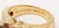 BOUCHERON Paris Clover Ring In 18Kt Gold With 1.94 Ctw In Diamonds & Rubies