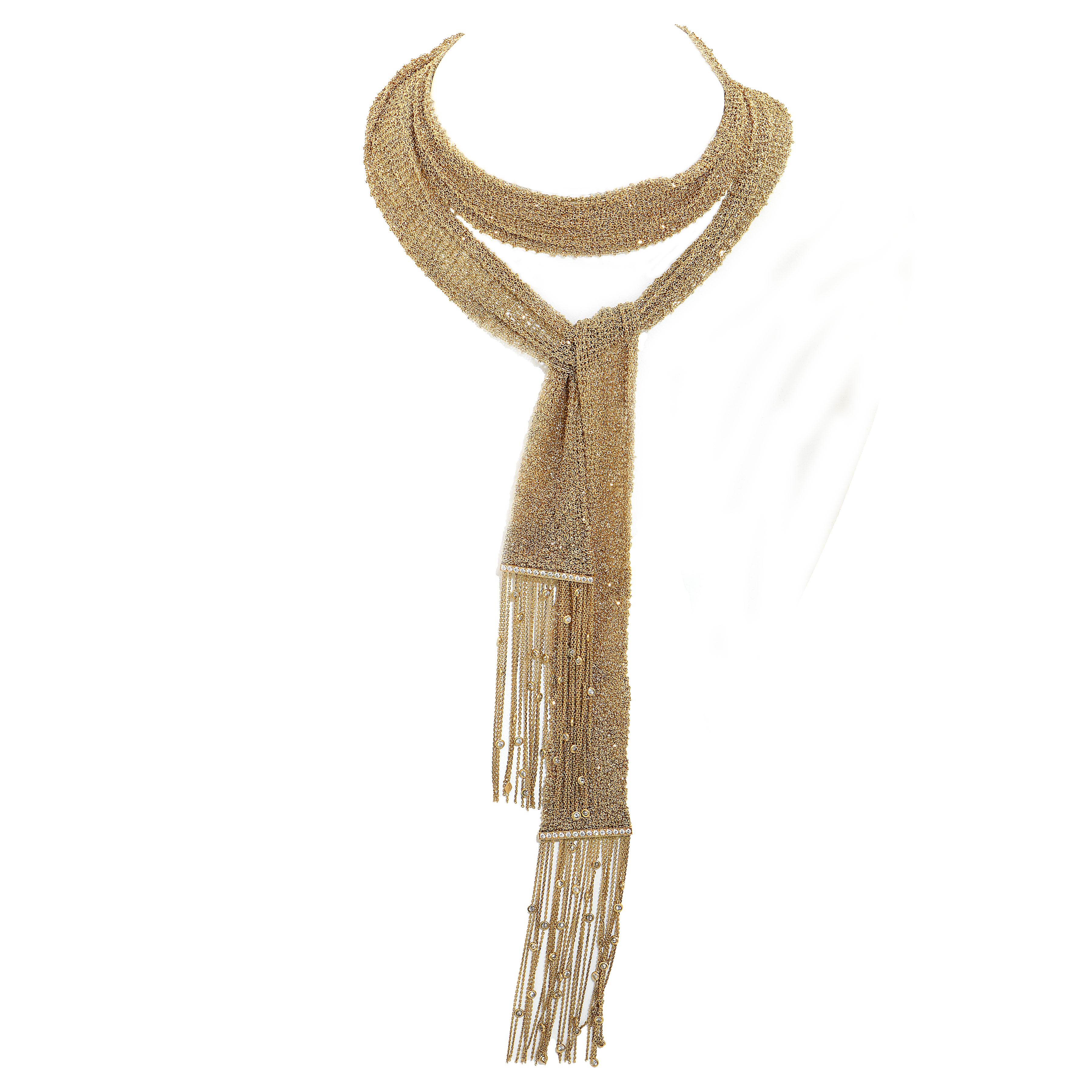 Taille ronde Boucheron Paris Collier Delilah avec diamants en vente