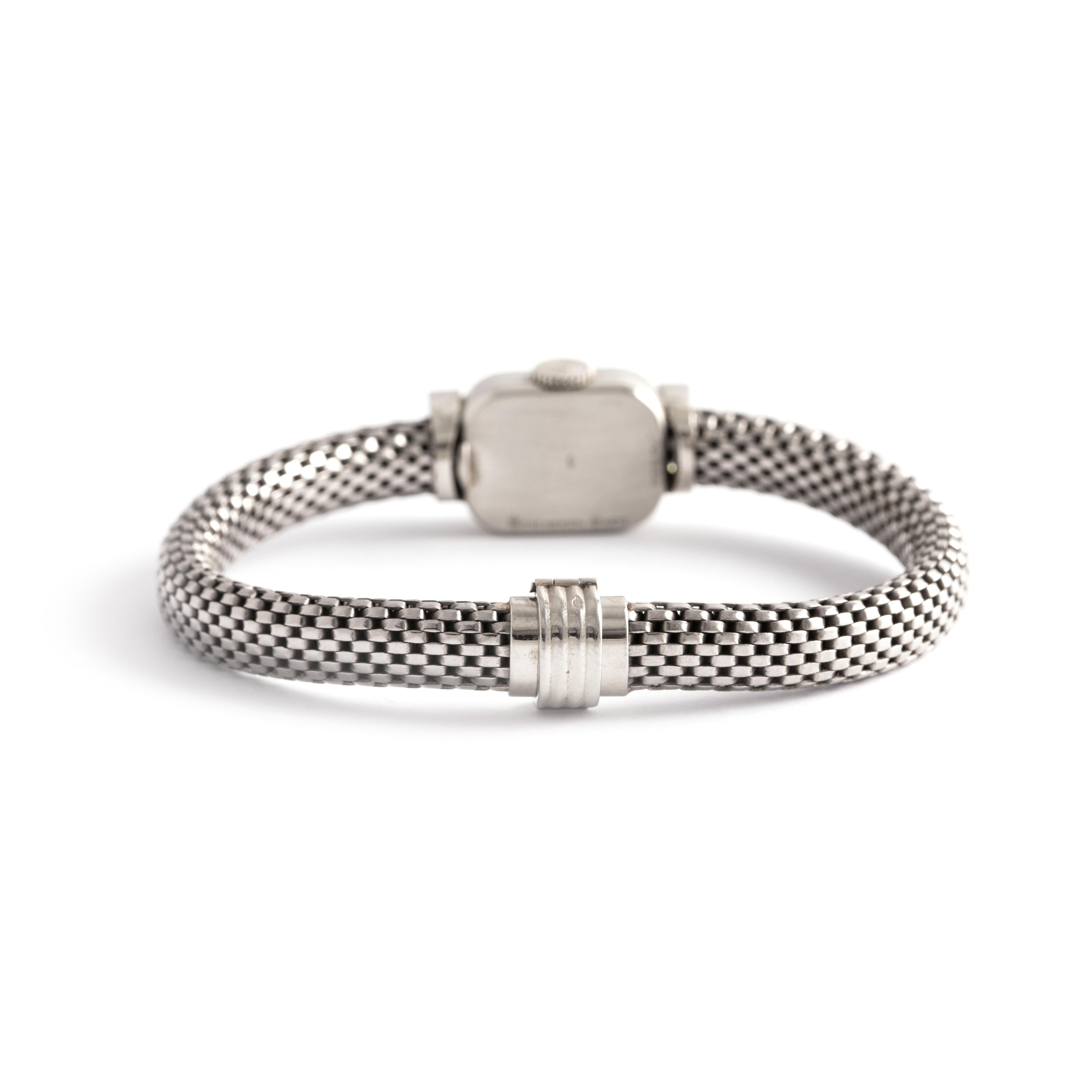 Montre-bracelet Boucheron Paris en or blanc et diamant Bon état - En vente à Geneva, CH