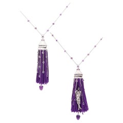 BOUCHERON Paris Exquises Confidences Necklace In 18Kt Gold Sapphires & Diamonds