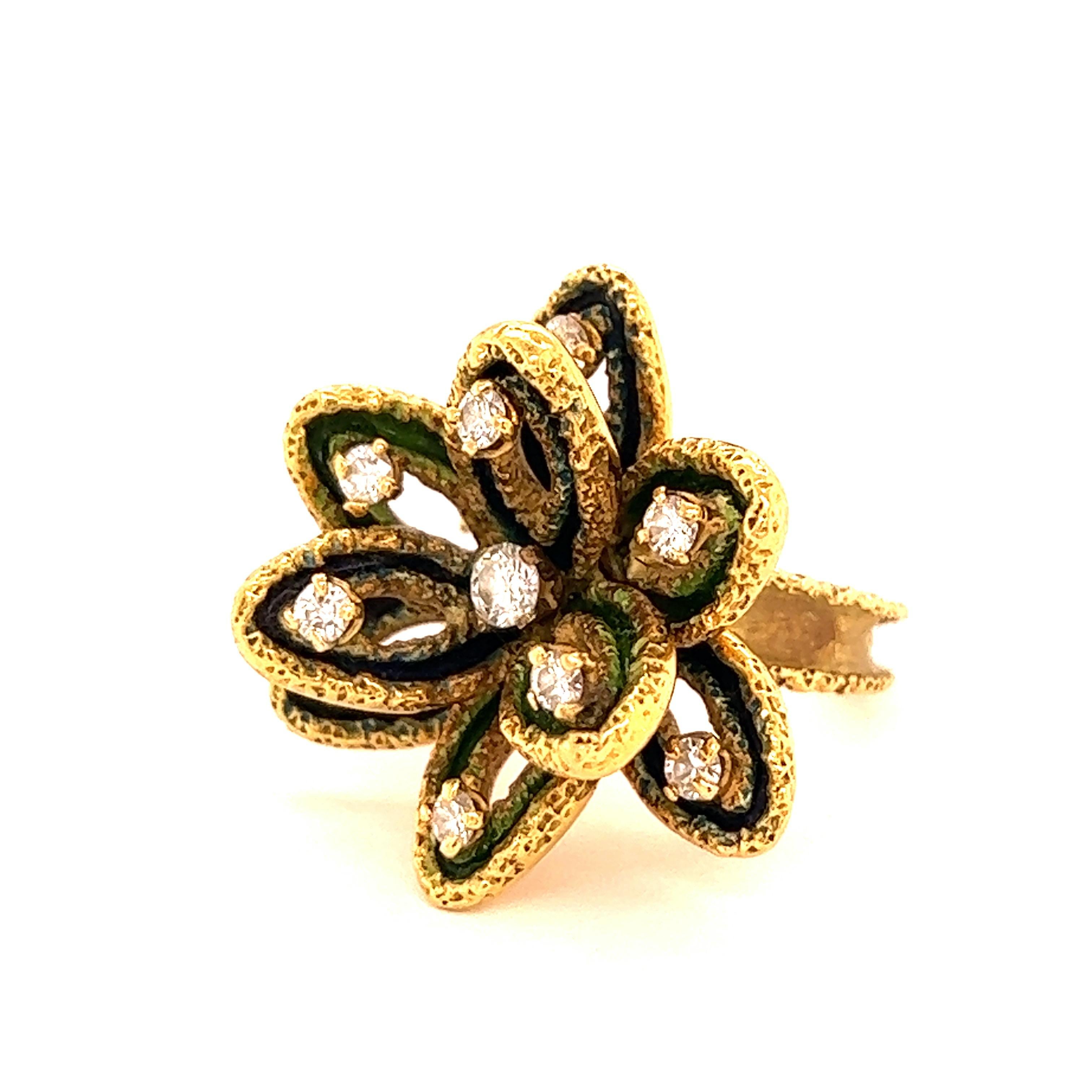 Boucheron Paris Blumen-Diamant-Ring (Zeitgenössisch) im Angebot