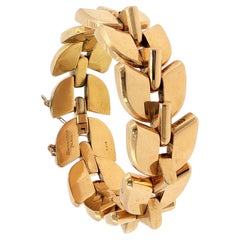 Boucheron Paris Georges Lenfant Bracelet à maillons « Palmettes » en or jaune 18 carats