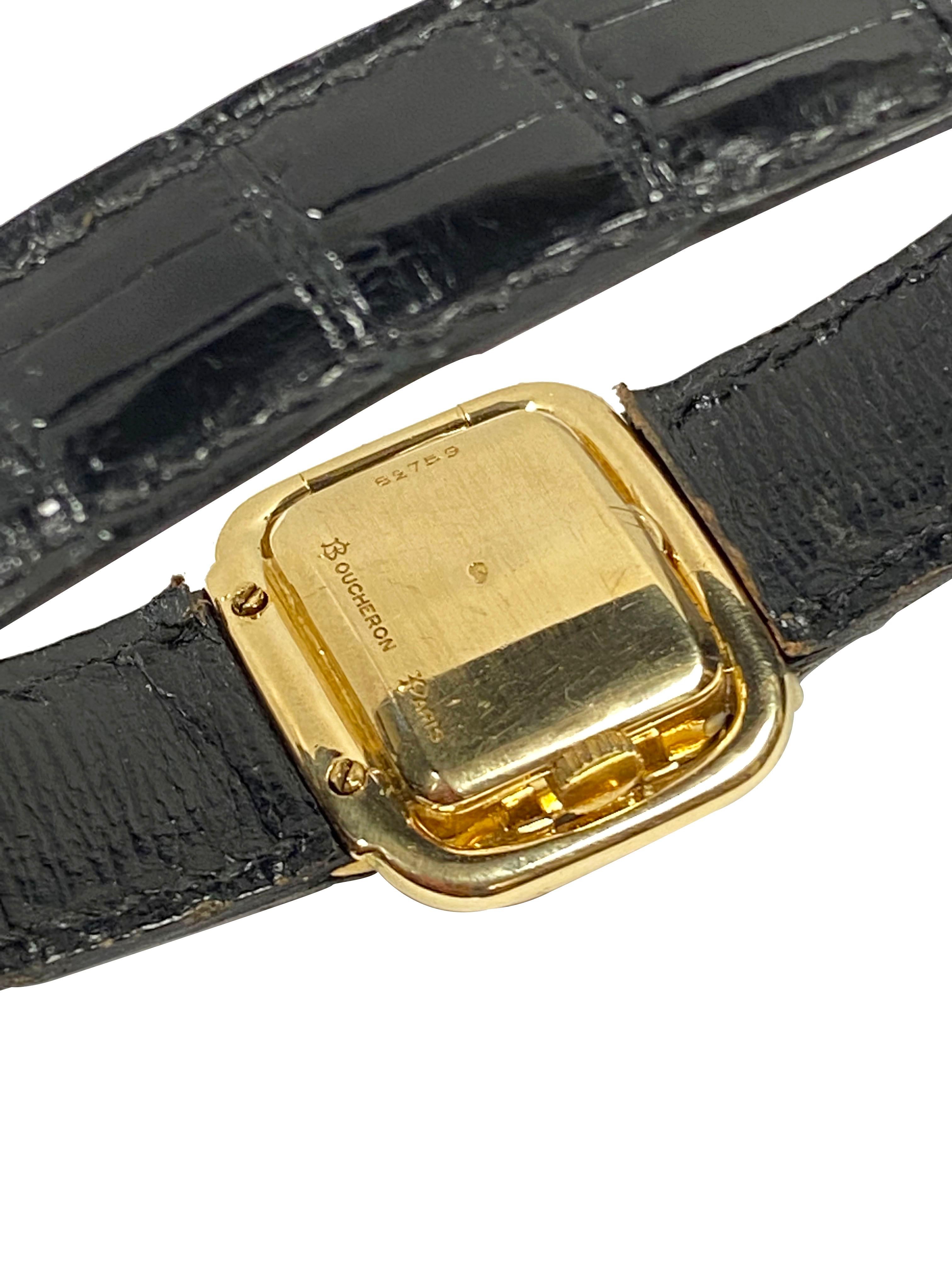 Boucheron Paris Gold-Armbanduhr, im Besitz des Hollywood-Ikons Jerry Lewis für Damen oder Herren