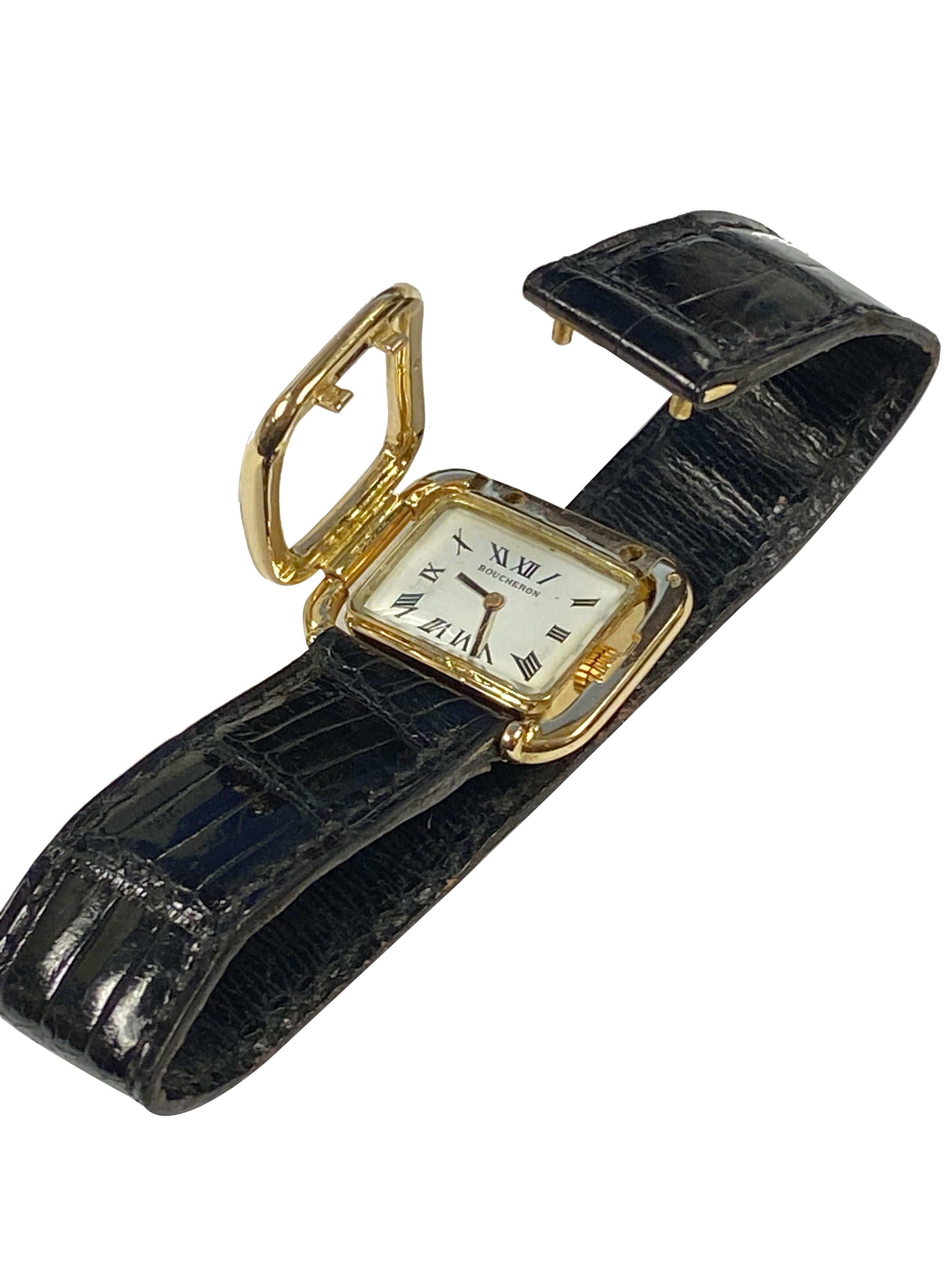 Boucheron Paris Gold-Armbanduhr, im Besitz des Hollywood-Ikons Jerry Lewis 1