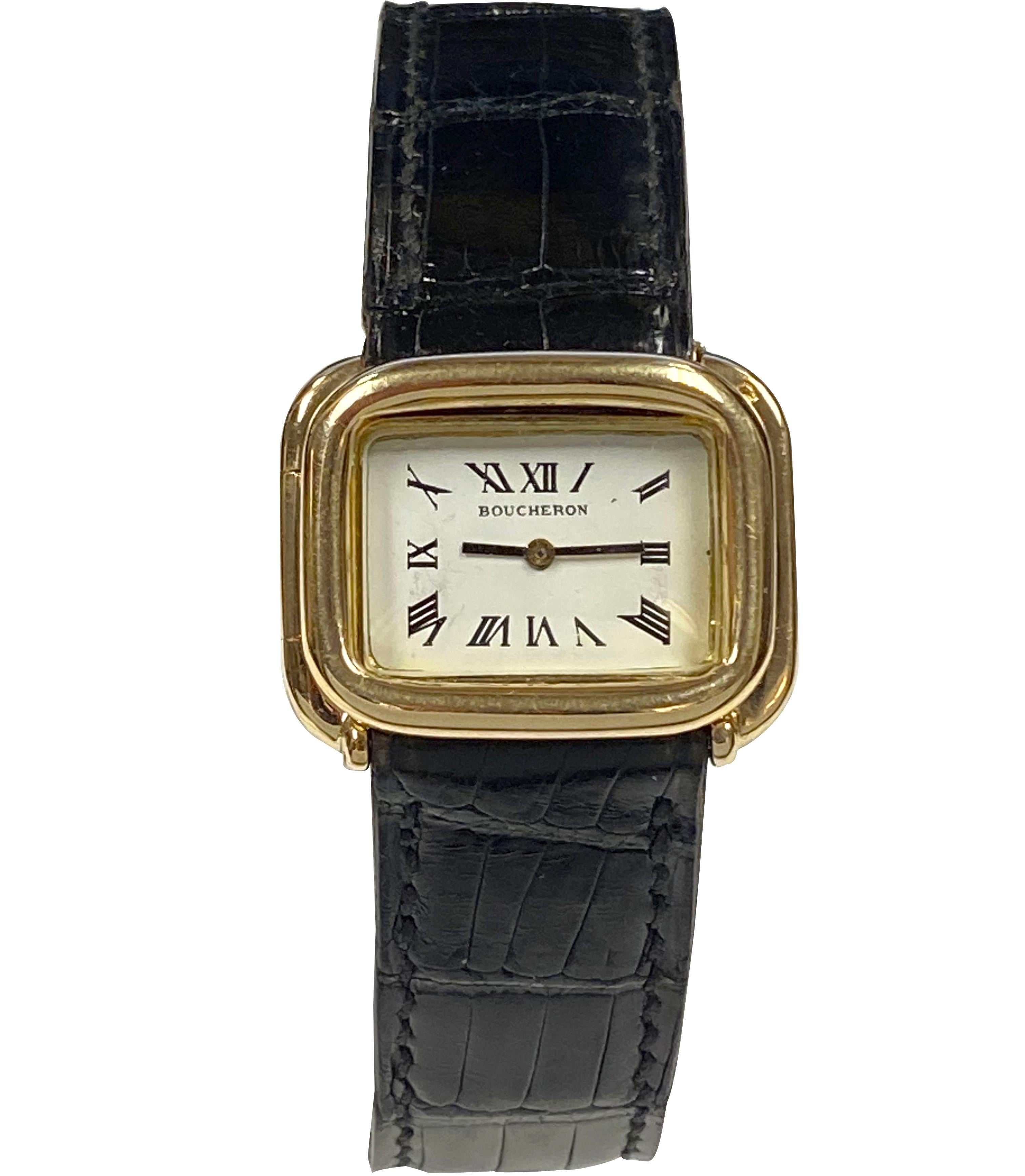 Boucheron Paris Gold-Armbanduhr, im Besitz des Hollywood-Ikons Jerry Lewis 2