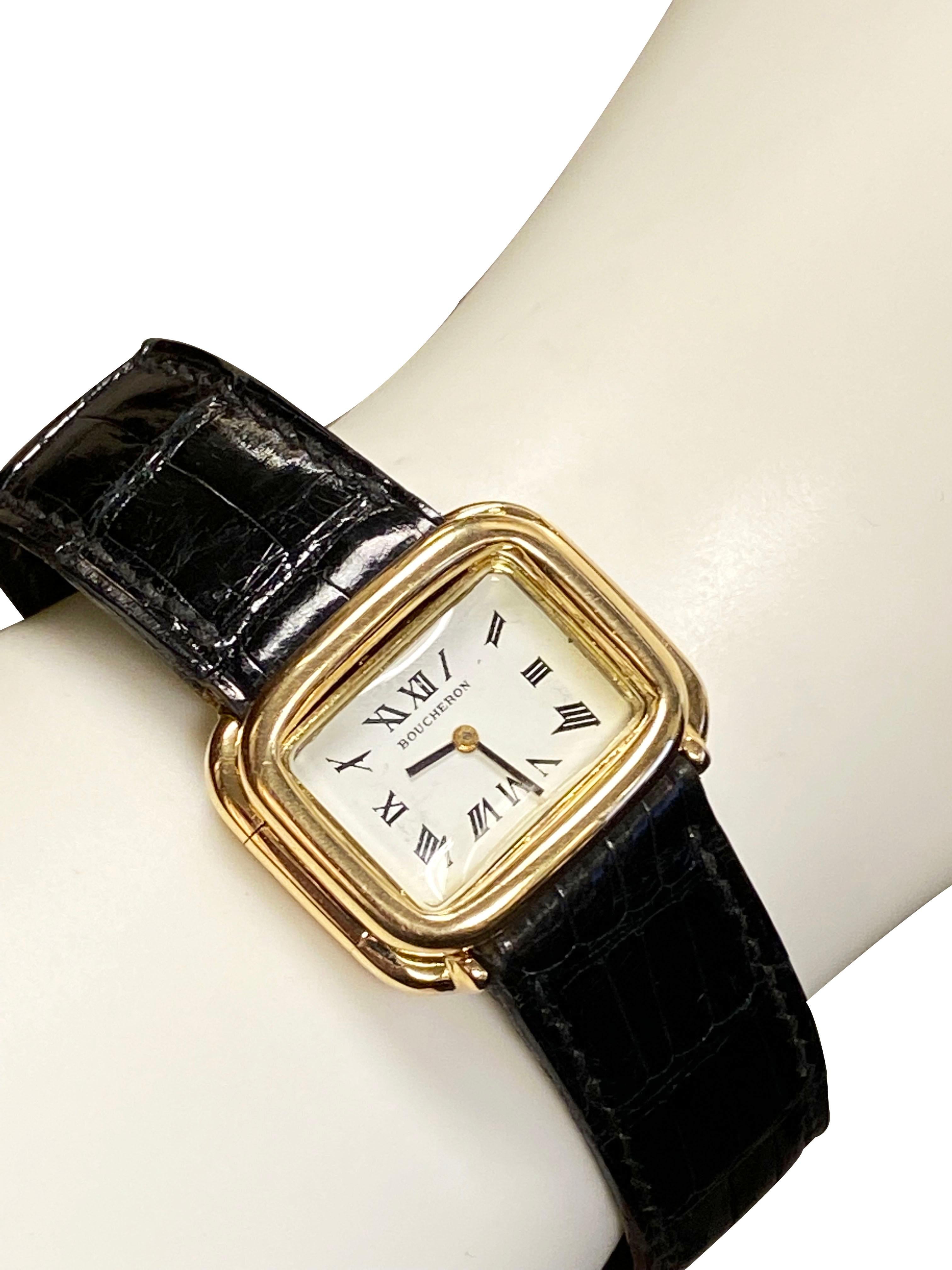 Boucheron Paris Gold-Armbanduhr, im Besitz des Hollywood-Ikons Jerry Lewis 3